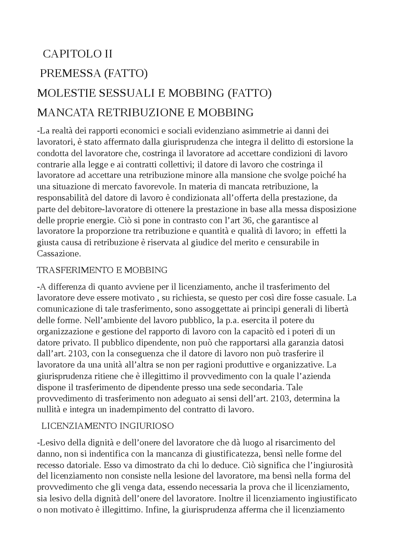 Tutela della salute e sicurezza nei luoghi di lavoro - Docsity