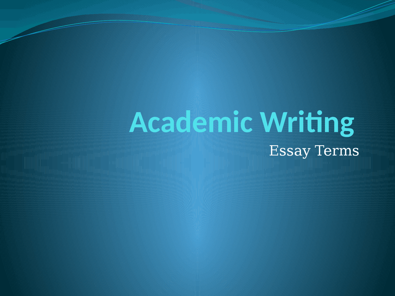Academic writing - introduction to academic writing - Docsity