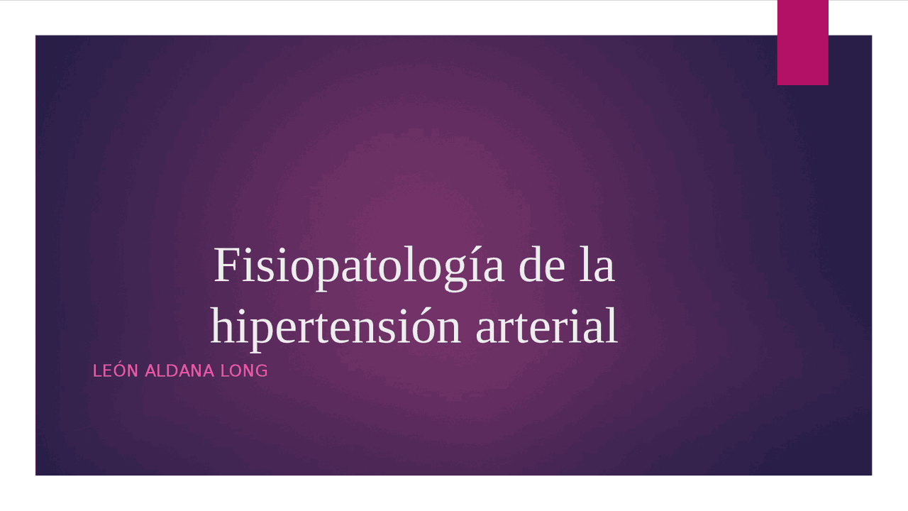 Fisiopatologia De La Hipertension Arterial Docsity