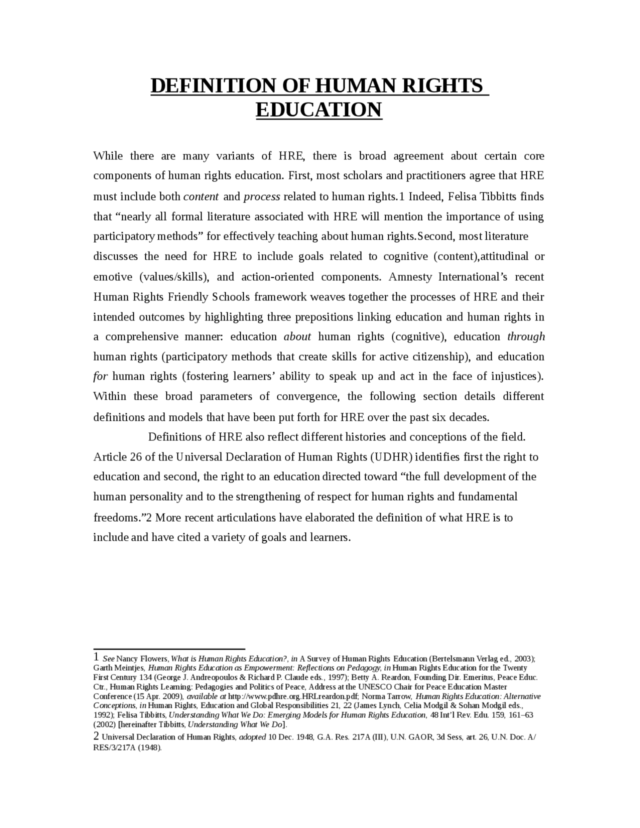 Human rights definition essay - Docsity