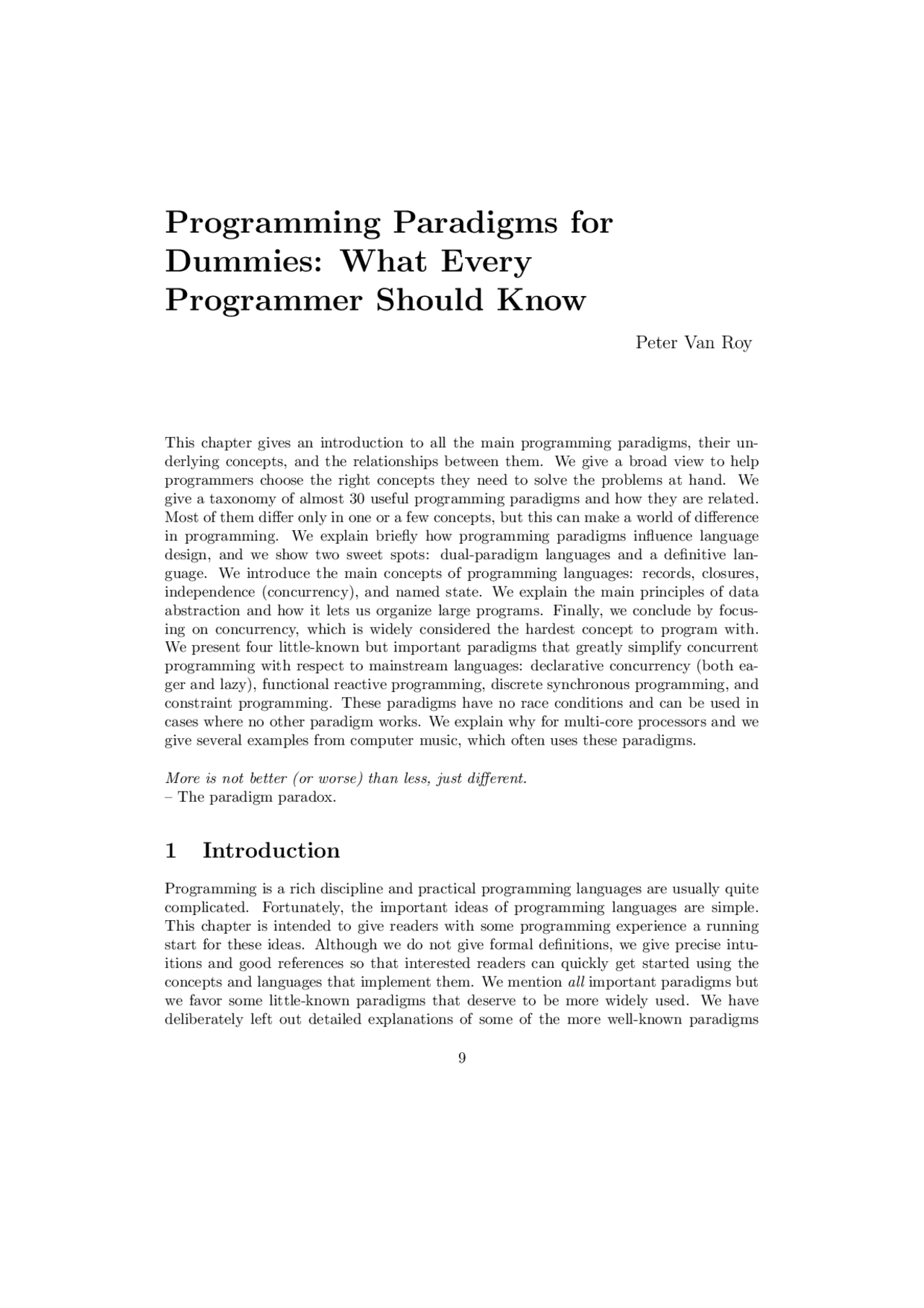Programming paradigms - Docsity