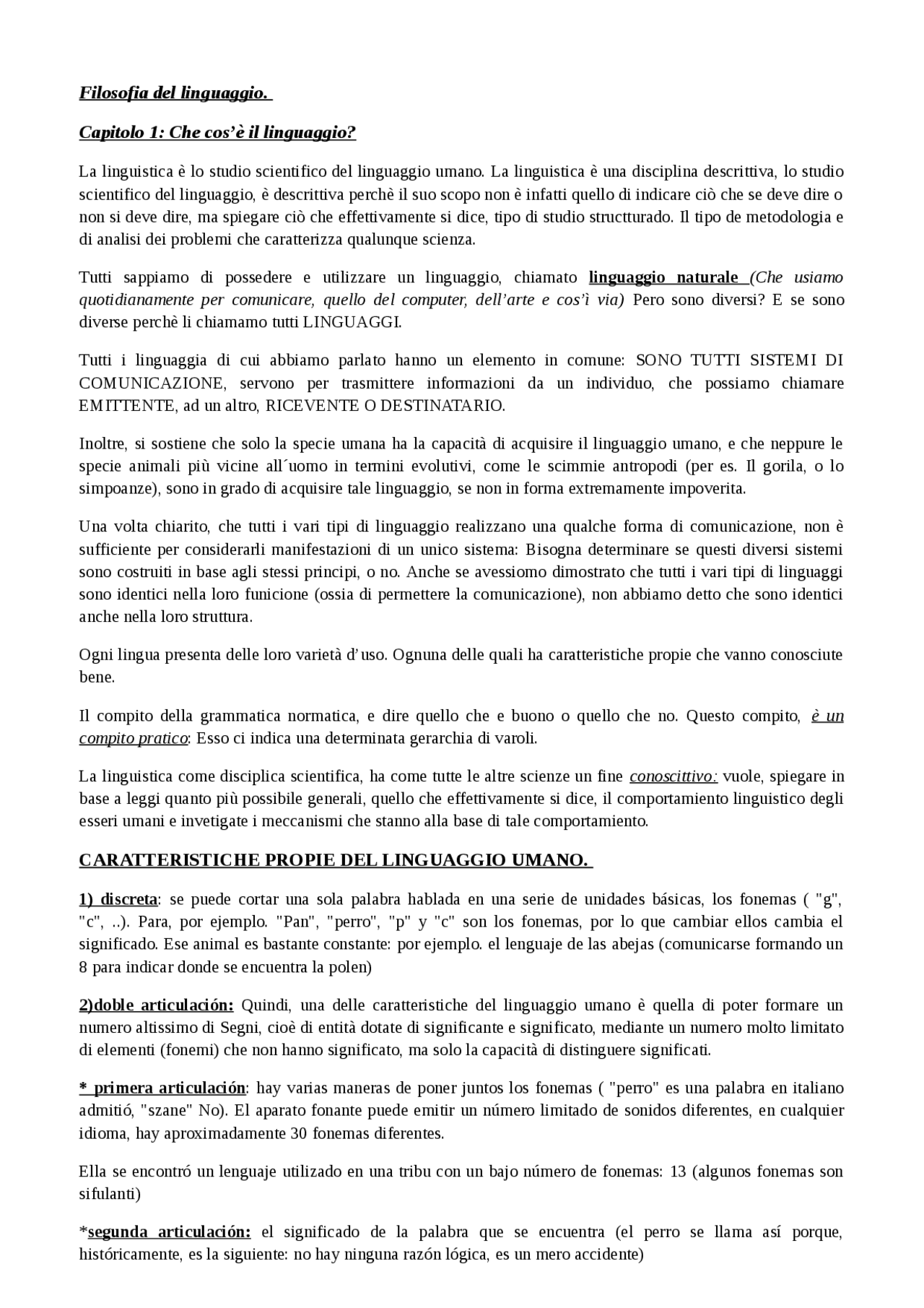 Le lingue e il linguaggio riassunto | Appunti di Linguistica ...