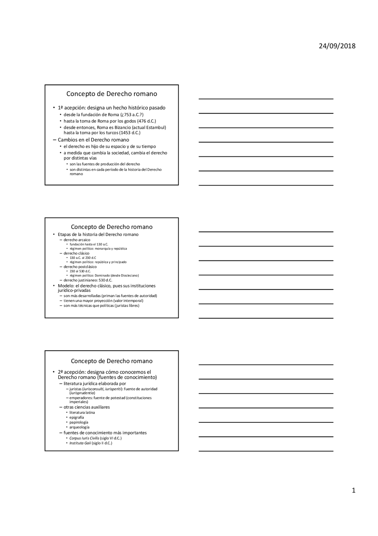 Concepto y status (libertatis, civitatis, familiae) | Diapositivas de ...