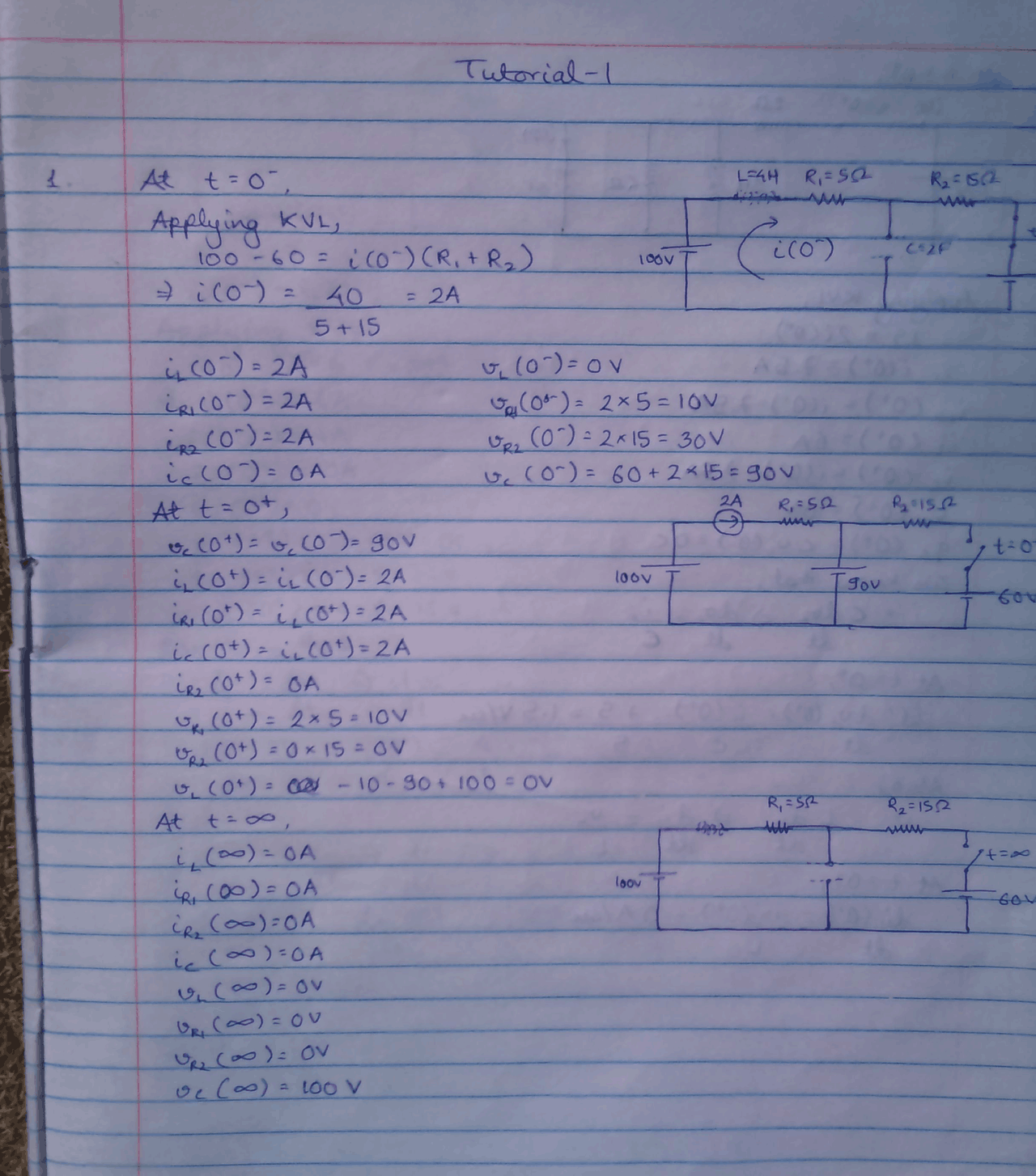 Electric circuit theory Circuit Diagram