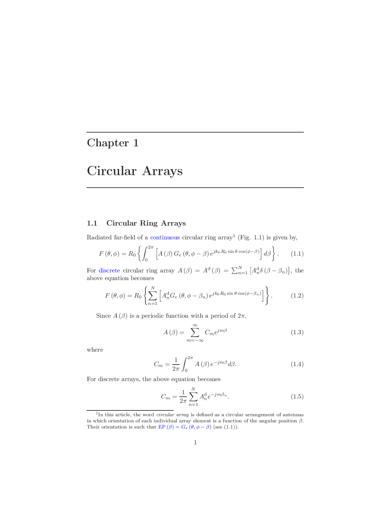 Circular array and linear array - Docsity