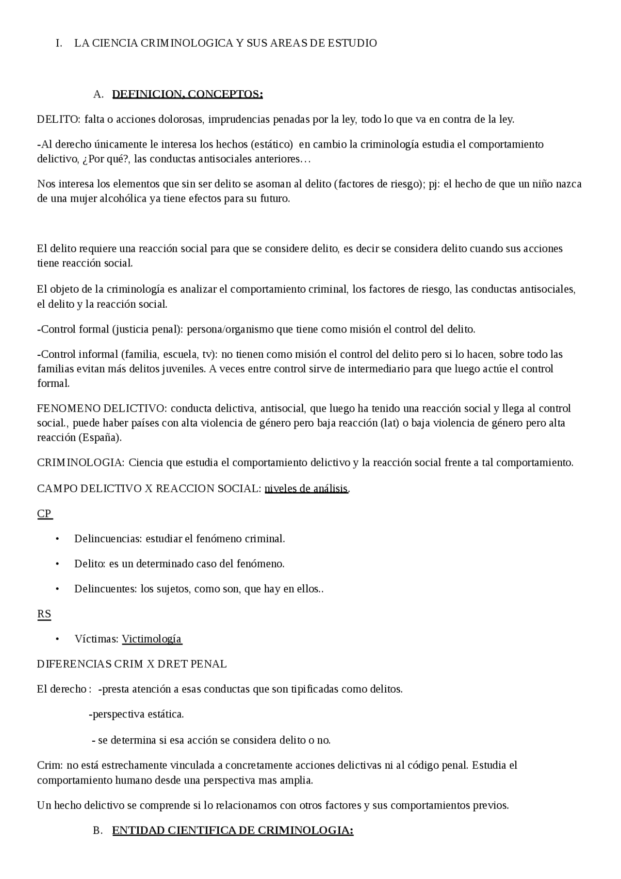 Tema 1 y 2 Criminología - Docsity