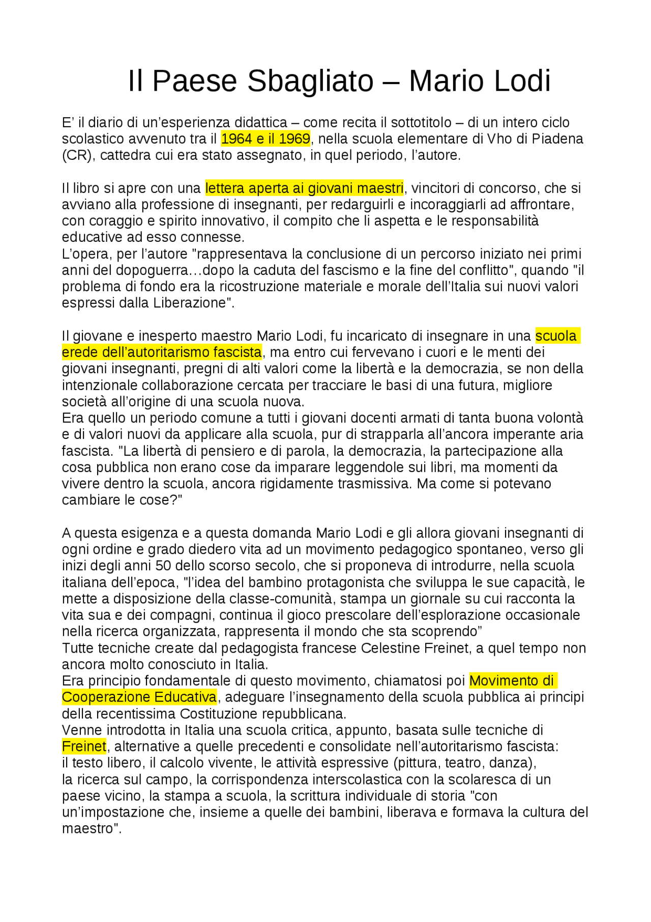 Mario Lodi Il Paese Sbagliato Relazione E Riassunto Docsity mario-lodi-il-paese-sbagliato-relazione-e-riassunto-docsity