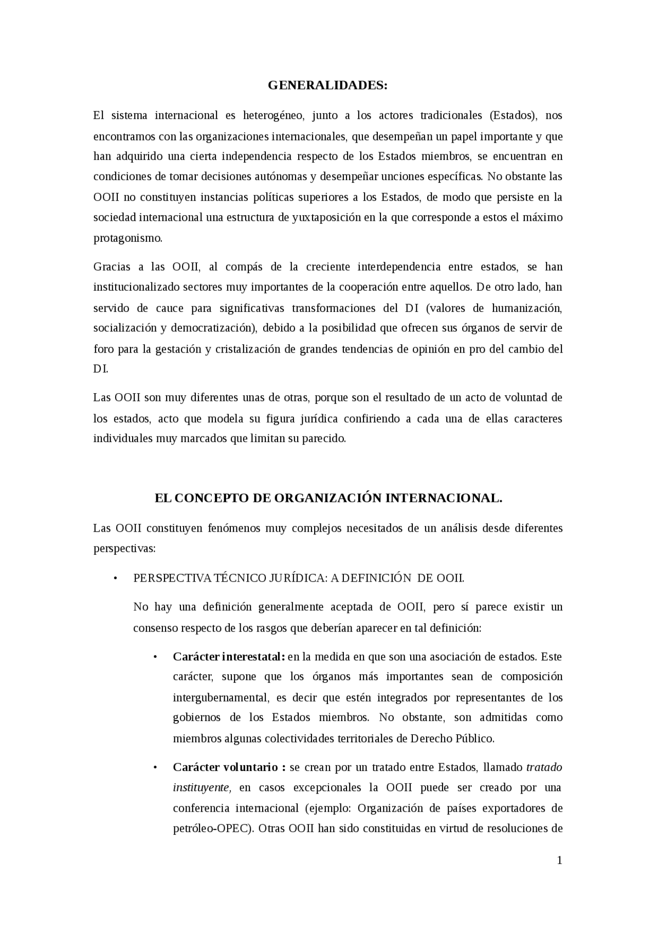 Organismos Internacionales De Derecho Internacional P blico Esquemas 