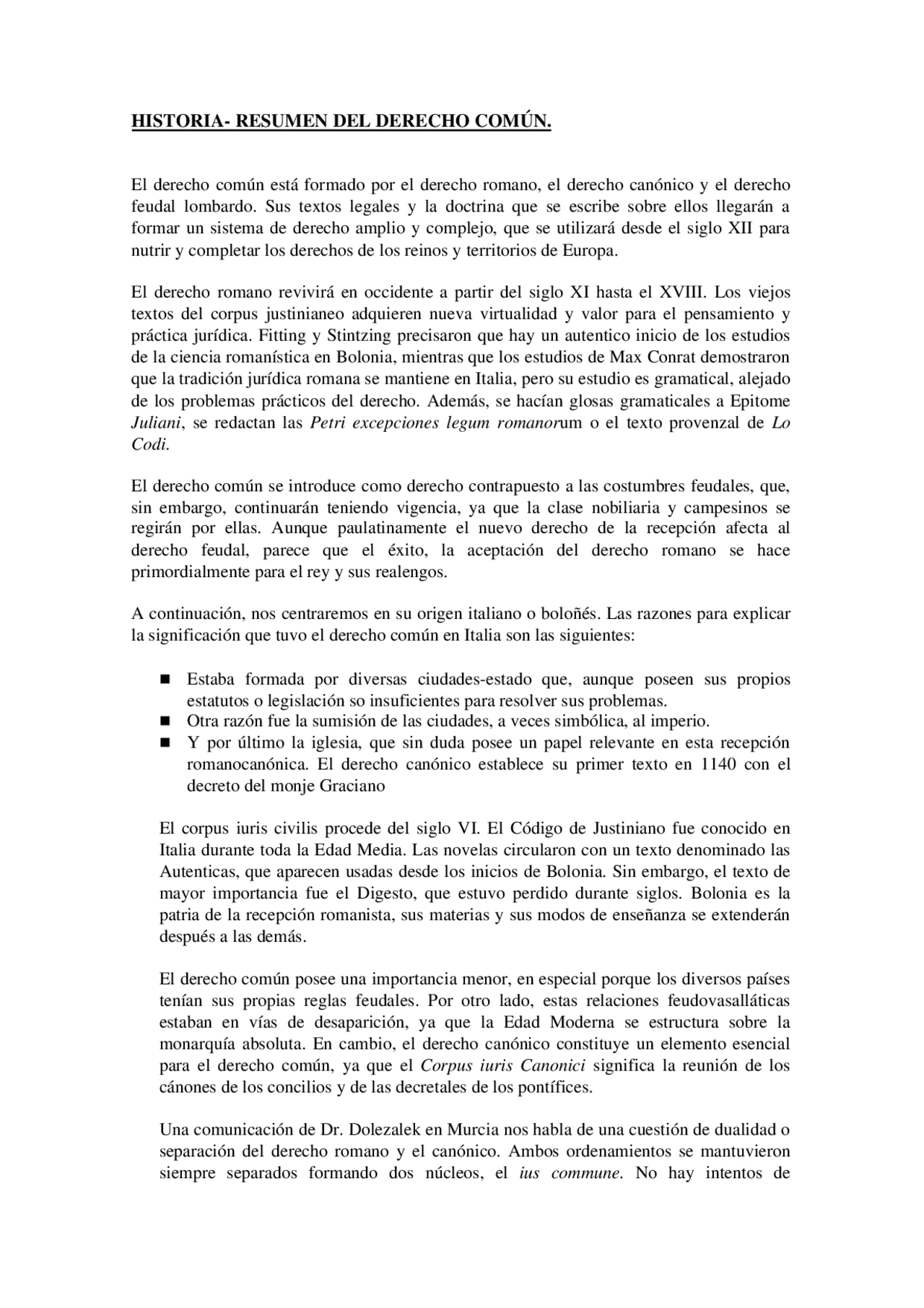 Resumen Derecho Comun Docsity