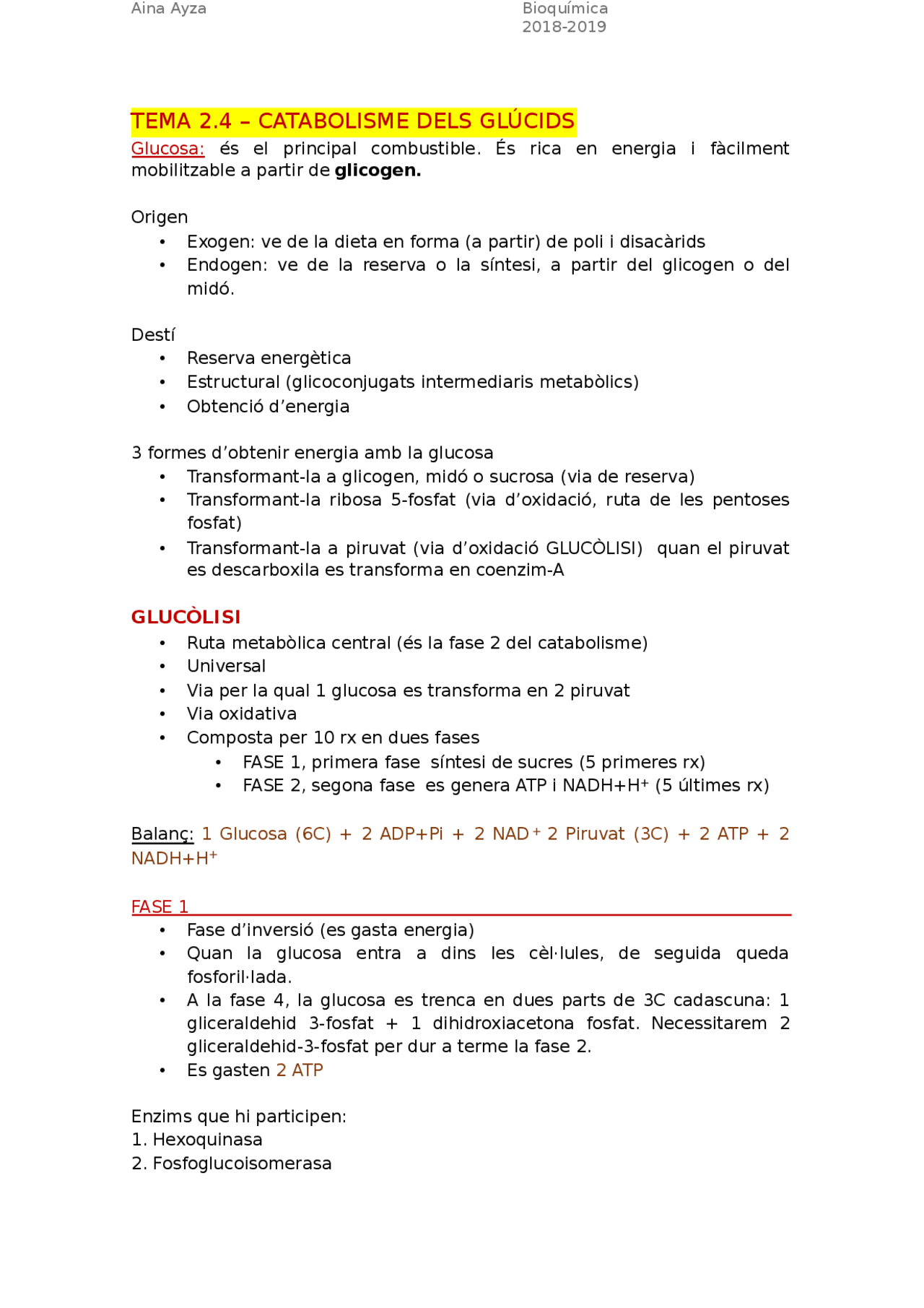 APUNTS BLOC 2 Bioquímica - Docsity