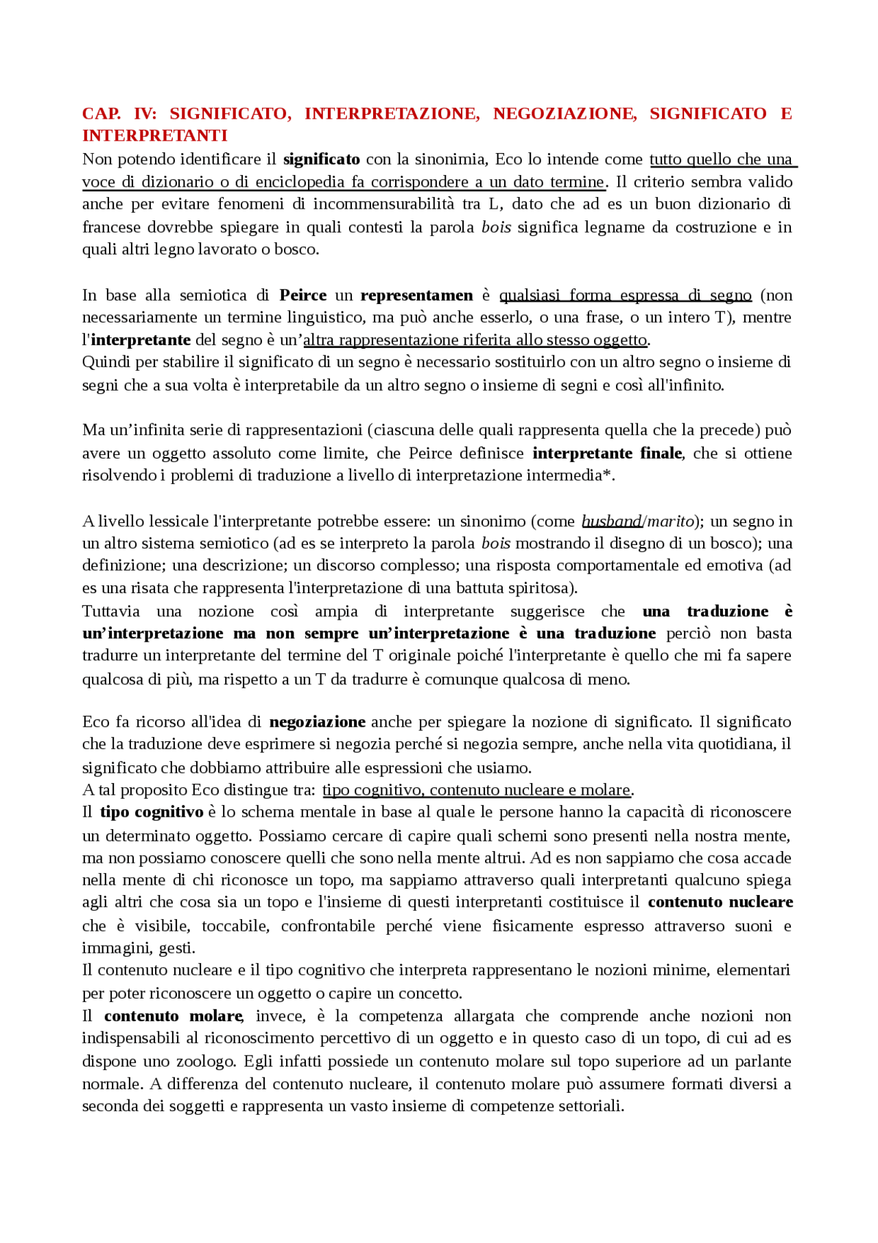 Dire quasi la stessa cosa (Eco) - Docsity