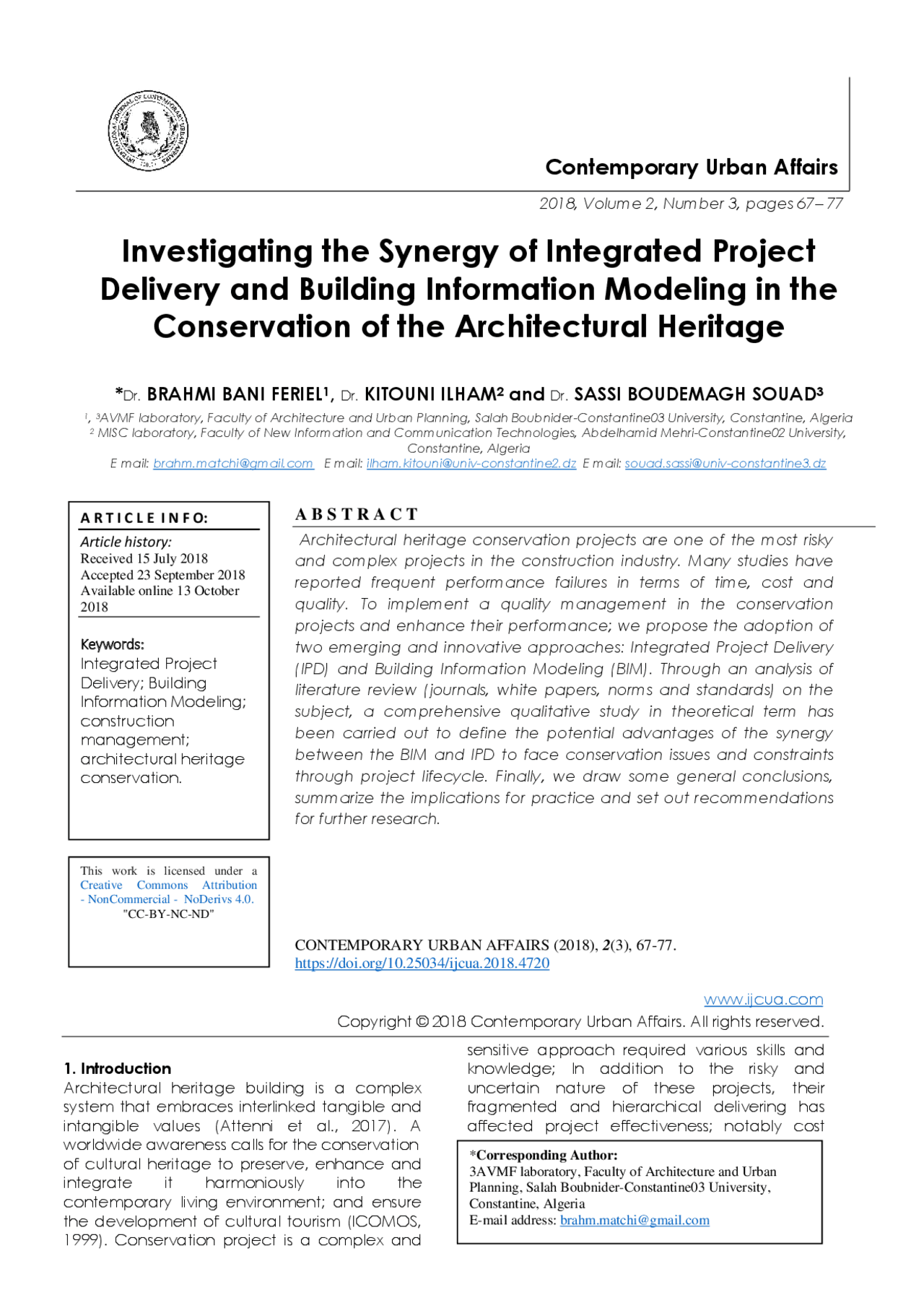 Investigating the Synergy of Integrated Project Delivery and Building ...
