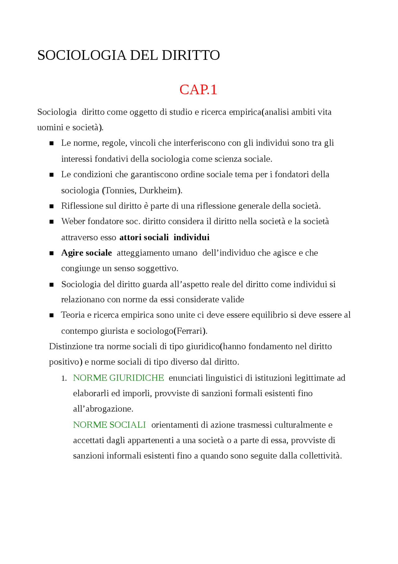 Sociologia del Diritto Riassunto del libro Lineamenti di sociologia