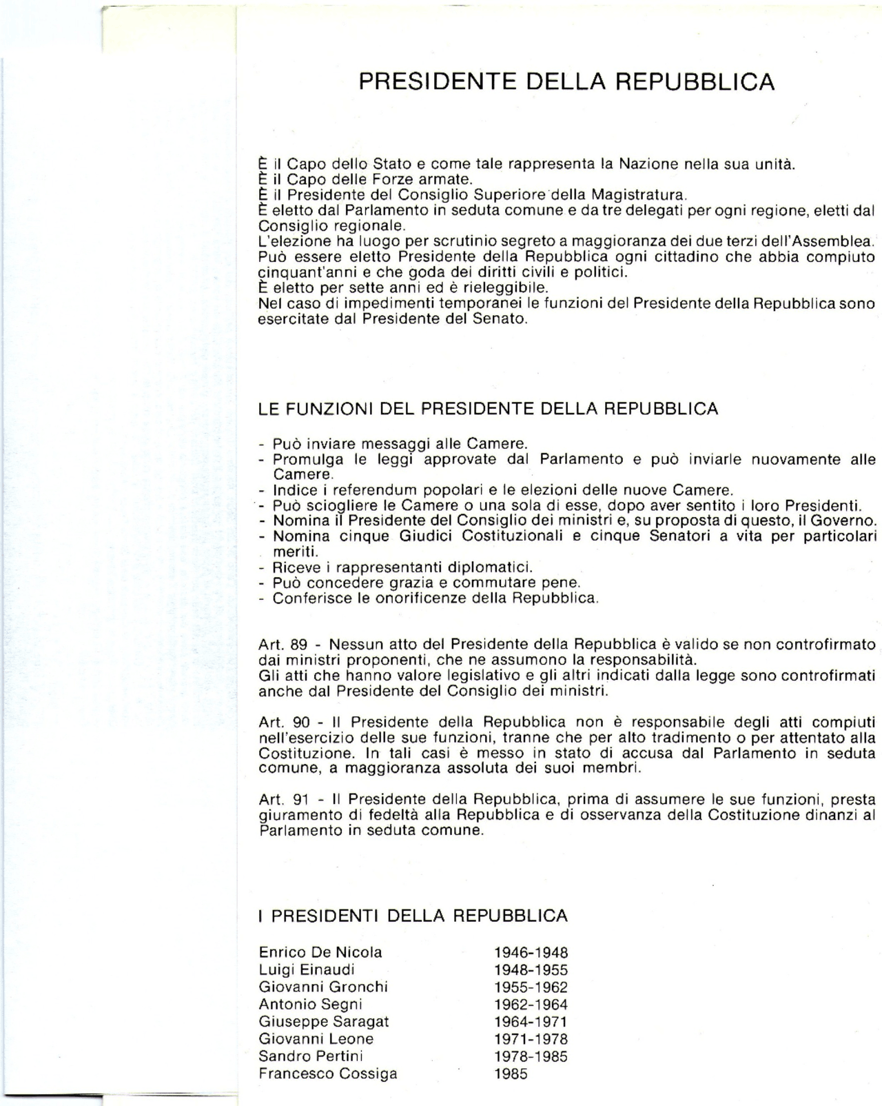 Schema presidente della repubblica Docsity Schema presidente della repubblica Docsity