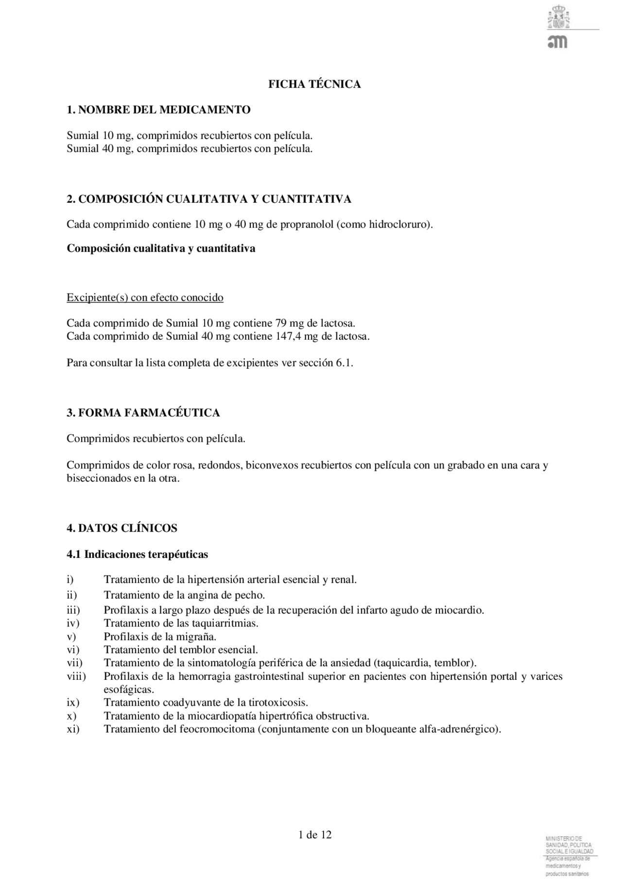 Sumial Ficha tecnica. - Docsity