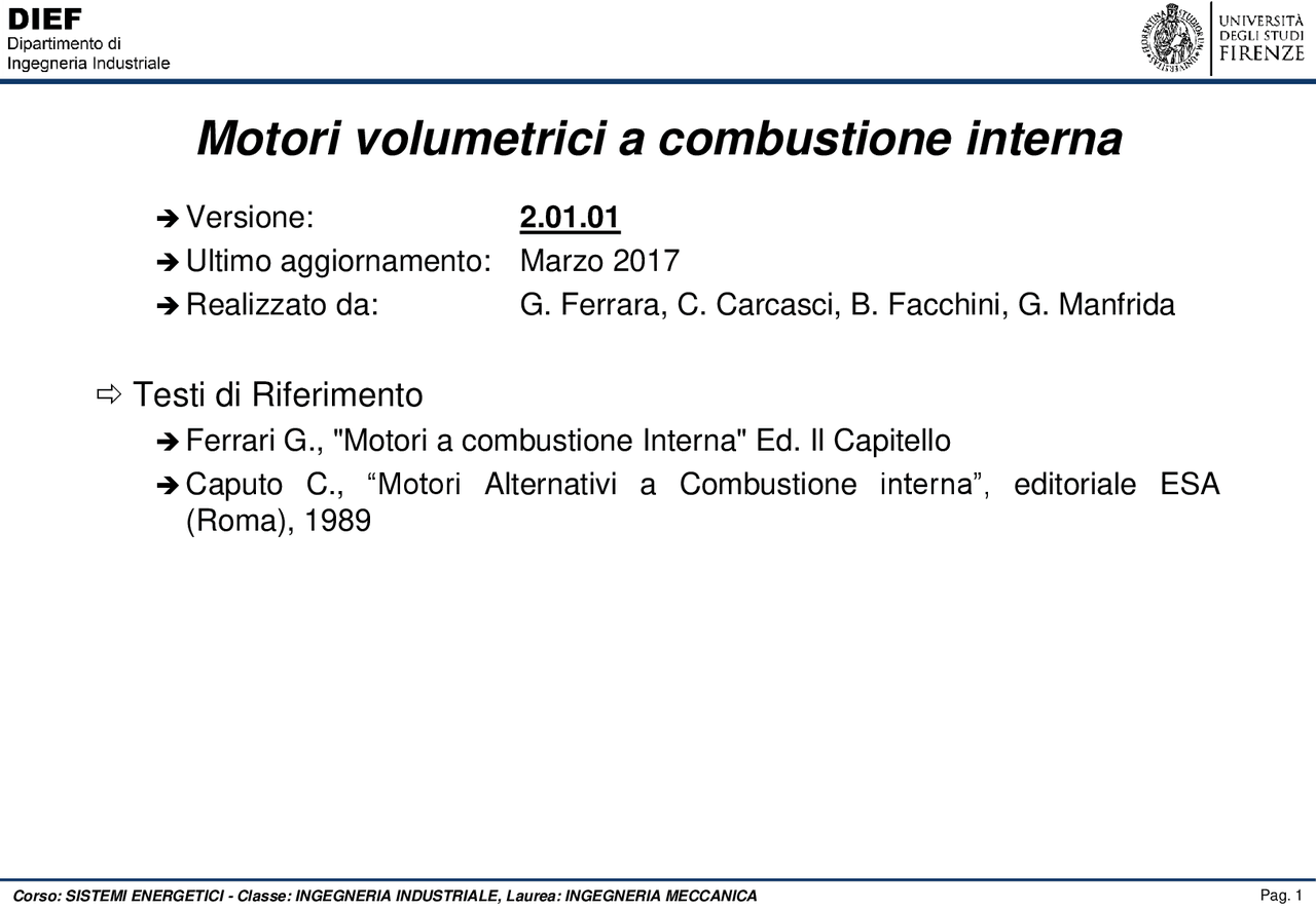 Motore A Combustione Interna Docsity