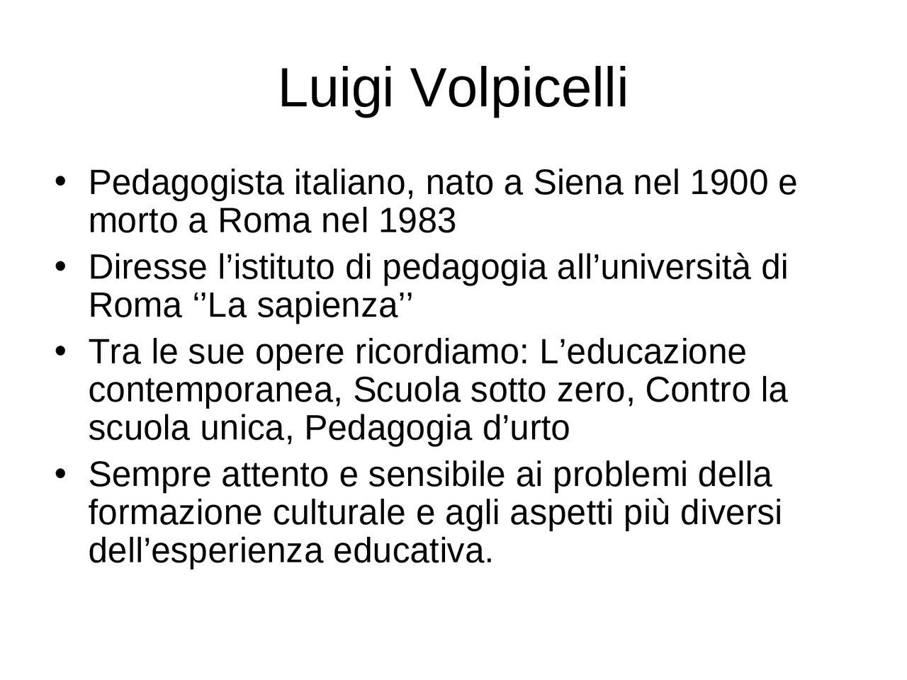 L'umanista luigi volpicelli - Docsity