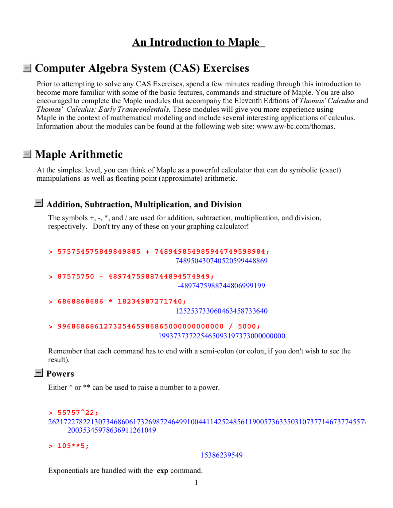 Guia de programa maple - Docsity