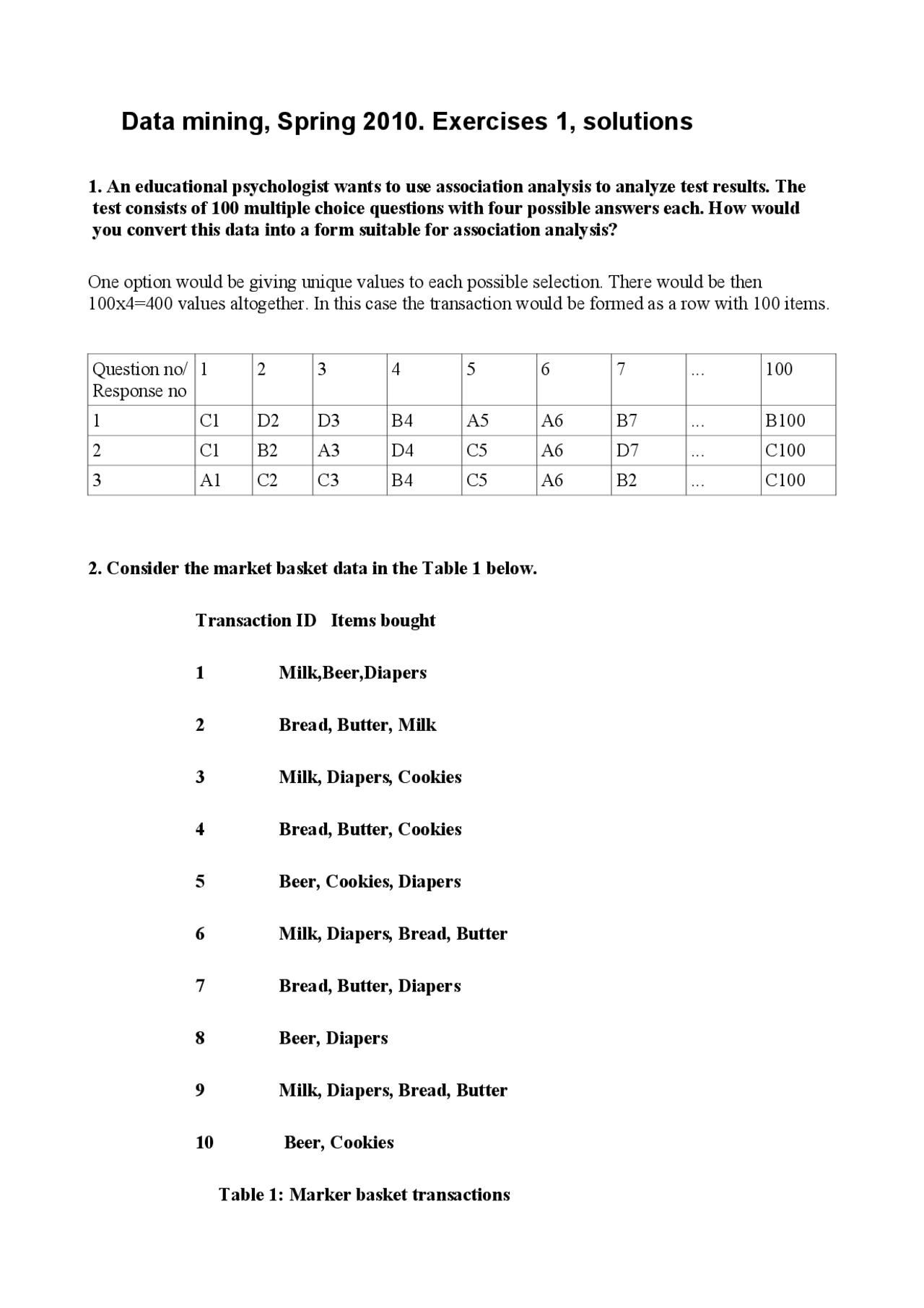 Solutions to DM problems - Docsity
