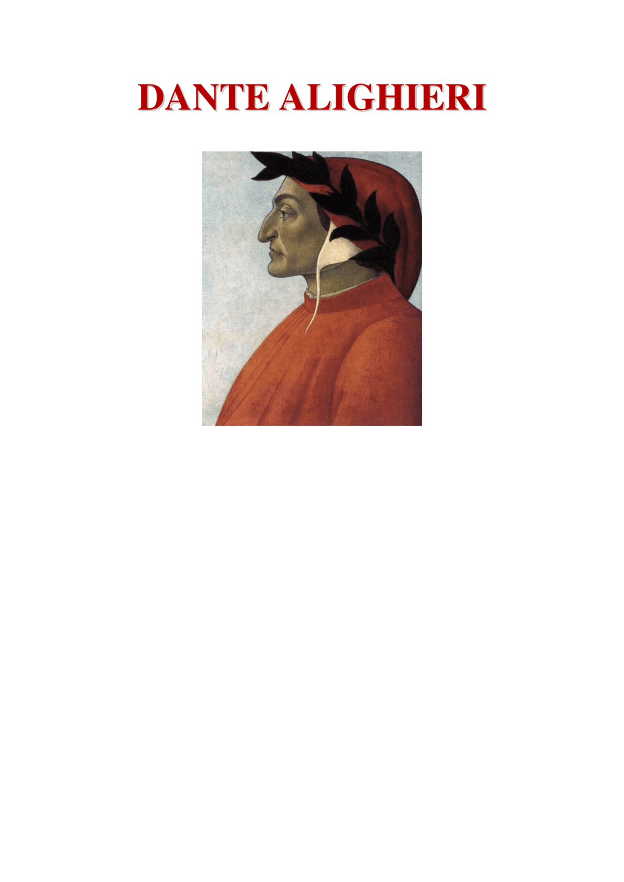 dante alighieri vita e opere
