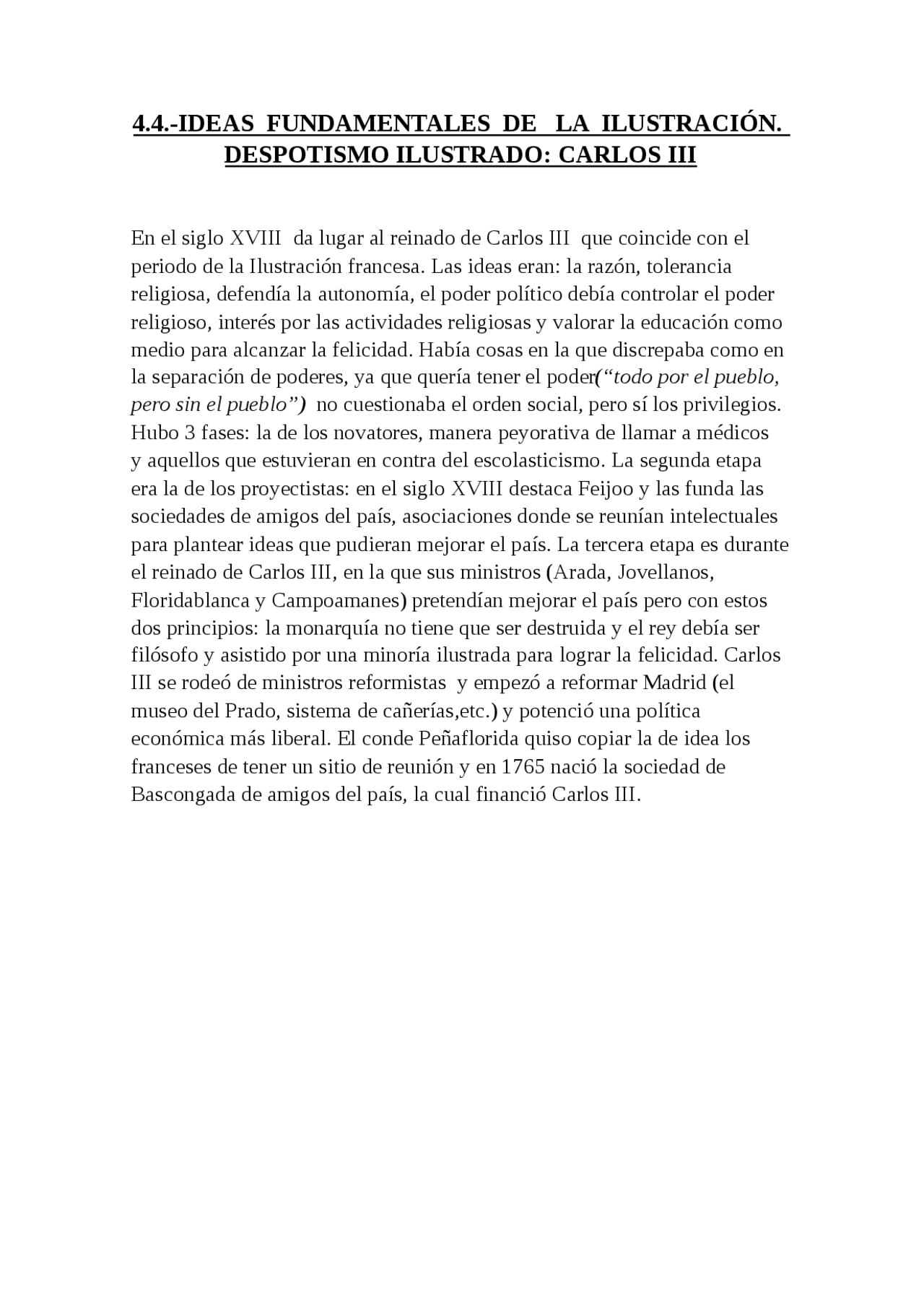 Epígrafe 4.4 del tema 4 de Historia de España Apuntes de Historia de España Docsity