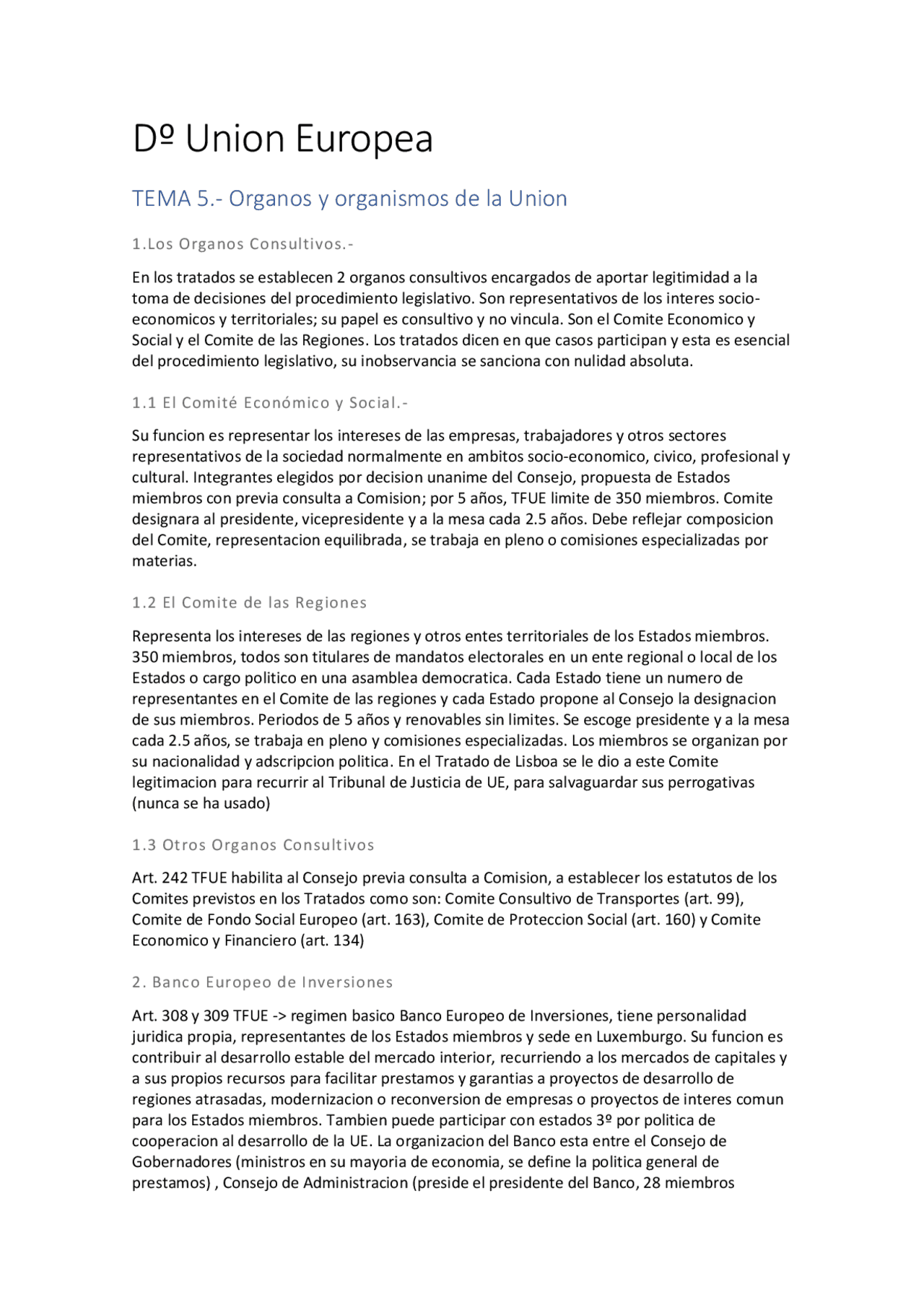 Tema 5 Libro Daniel Sarmiento Derecho de La union Europea: Organos y ...