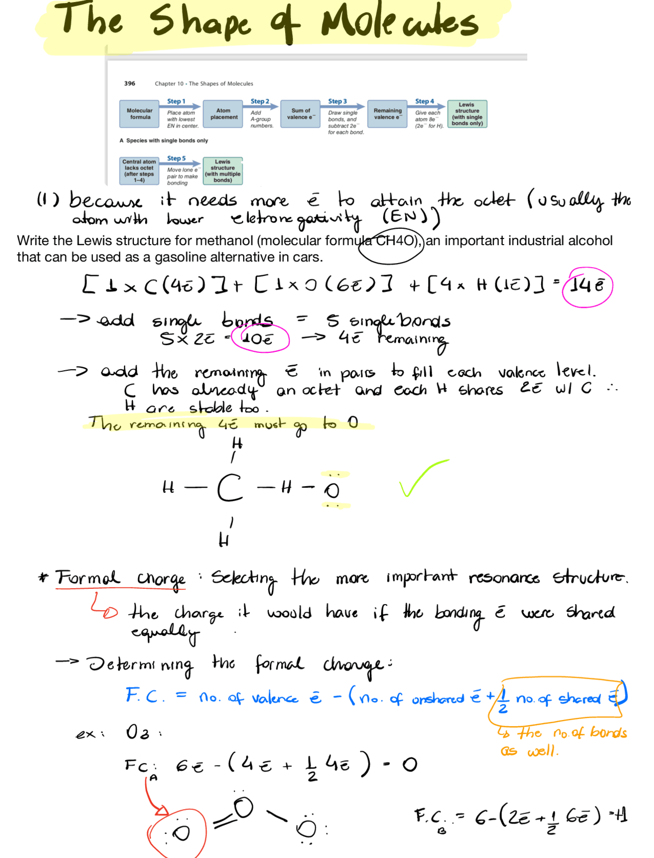 Chemistry - Molecular shapes - Docsity