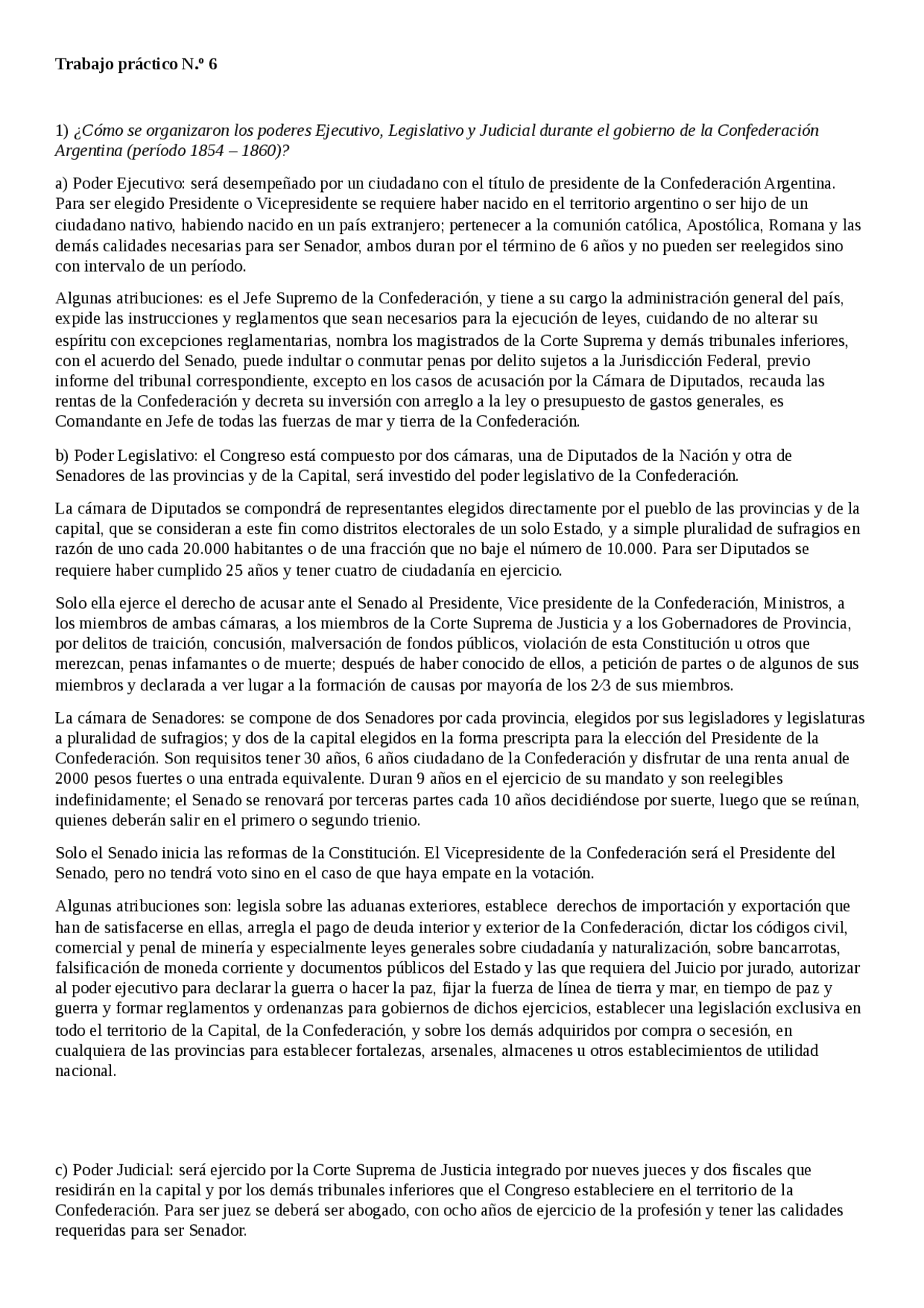 Historia Constitucional Argentina Docsity