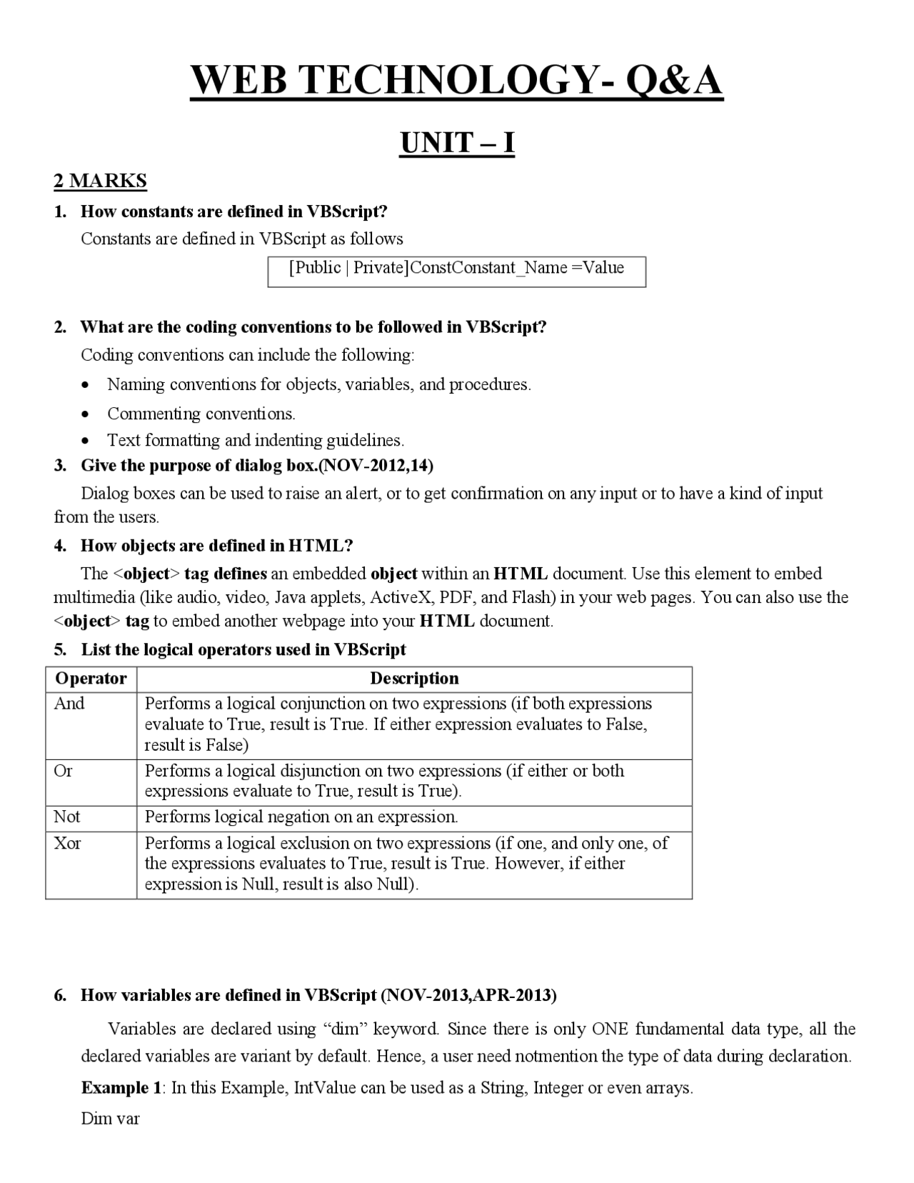 Web Technology Notes - Docsity