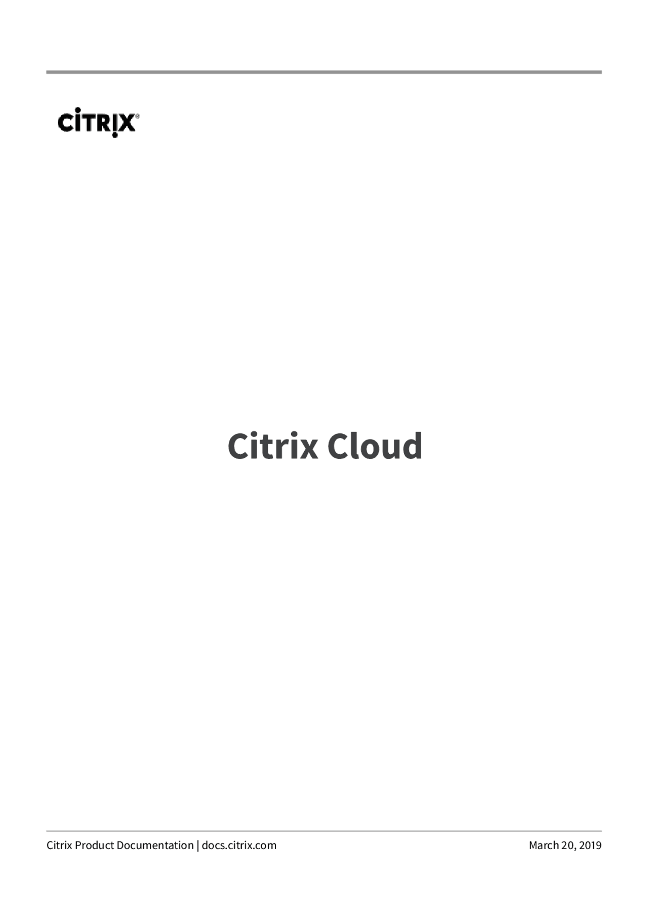 Citrix Cloud administration guide | Study Guides, Projects, Research ...