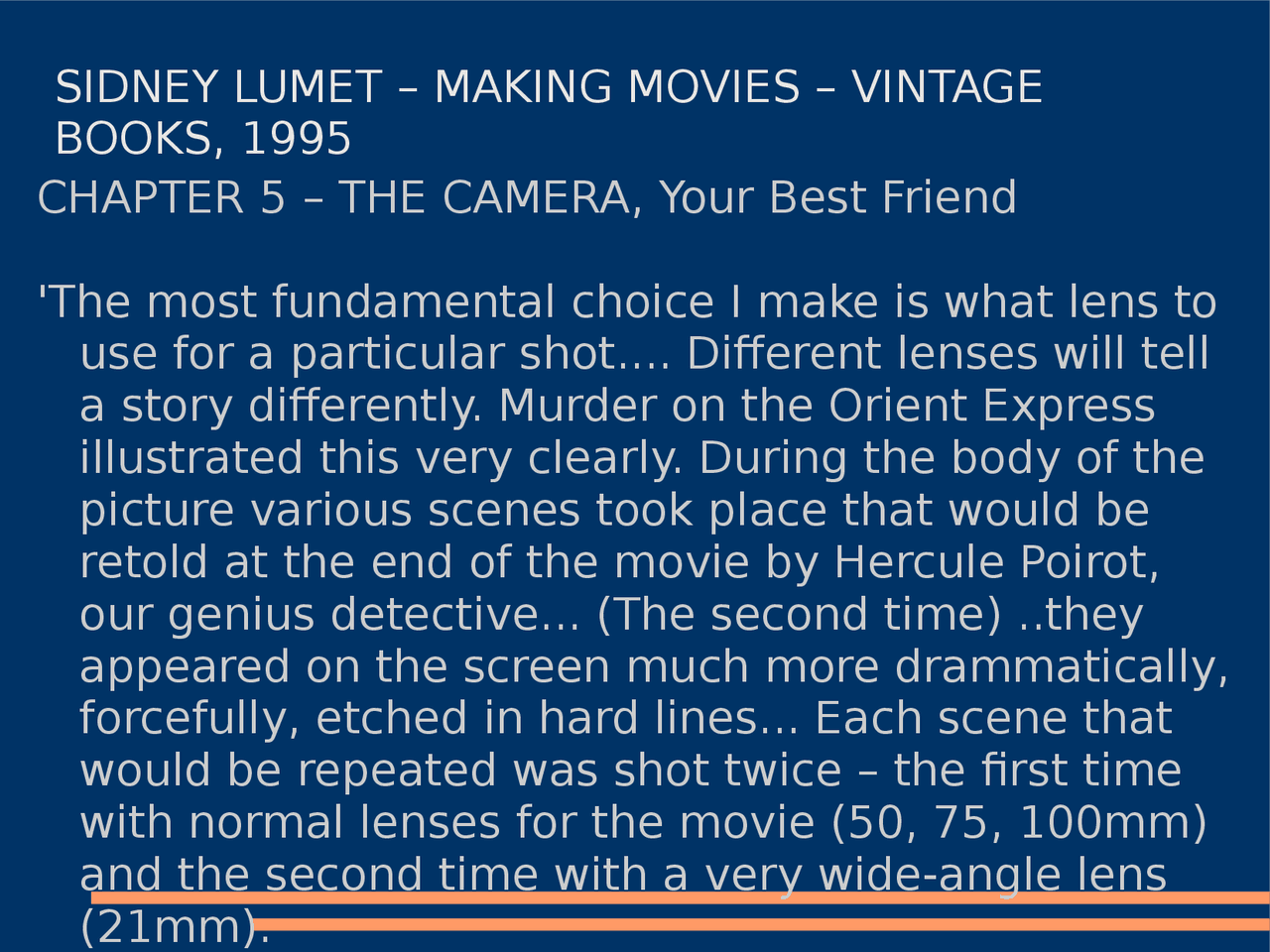 SIDNEY LUMET, Making movies, vintage books, 1995 Docsity
