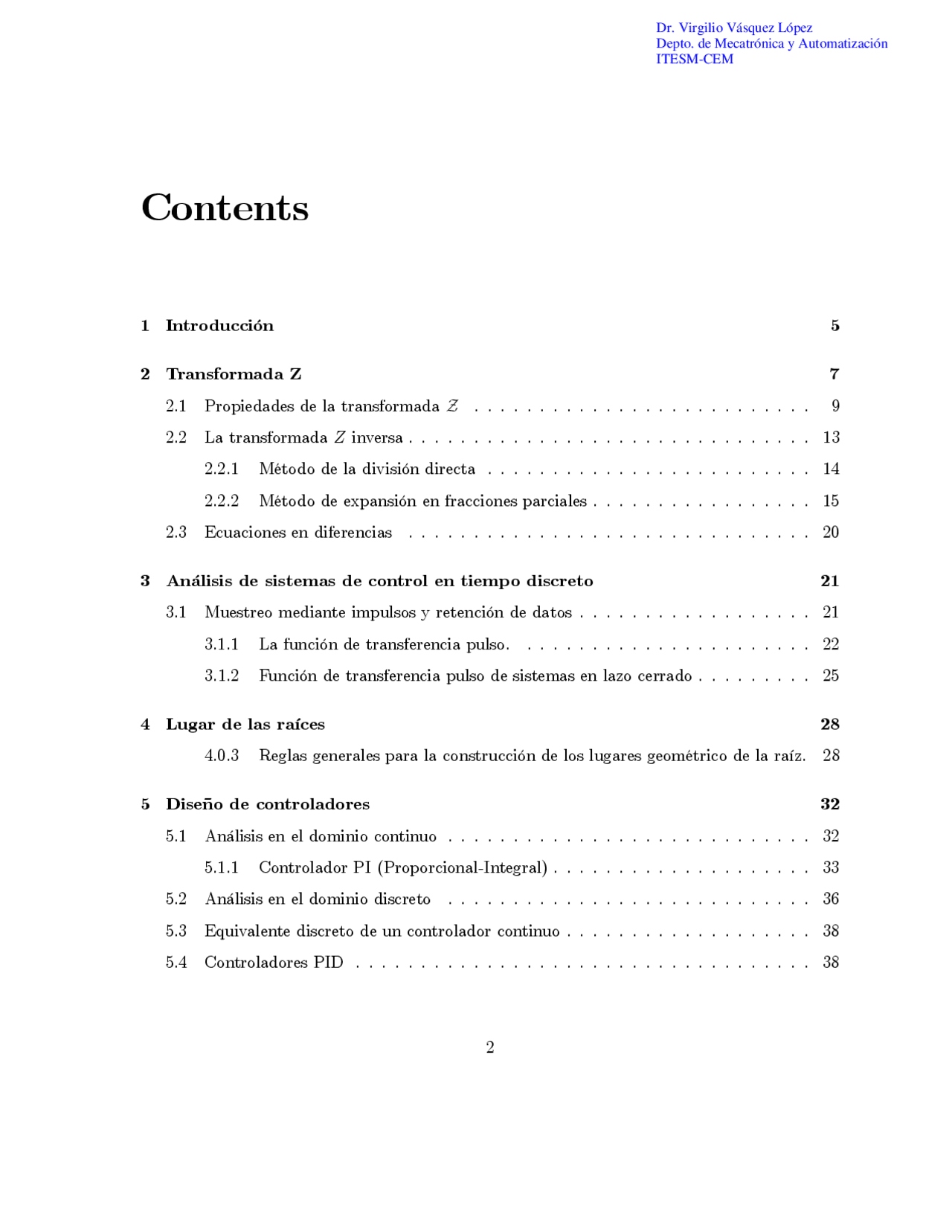 Notas métodos de control - Docsity