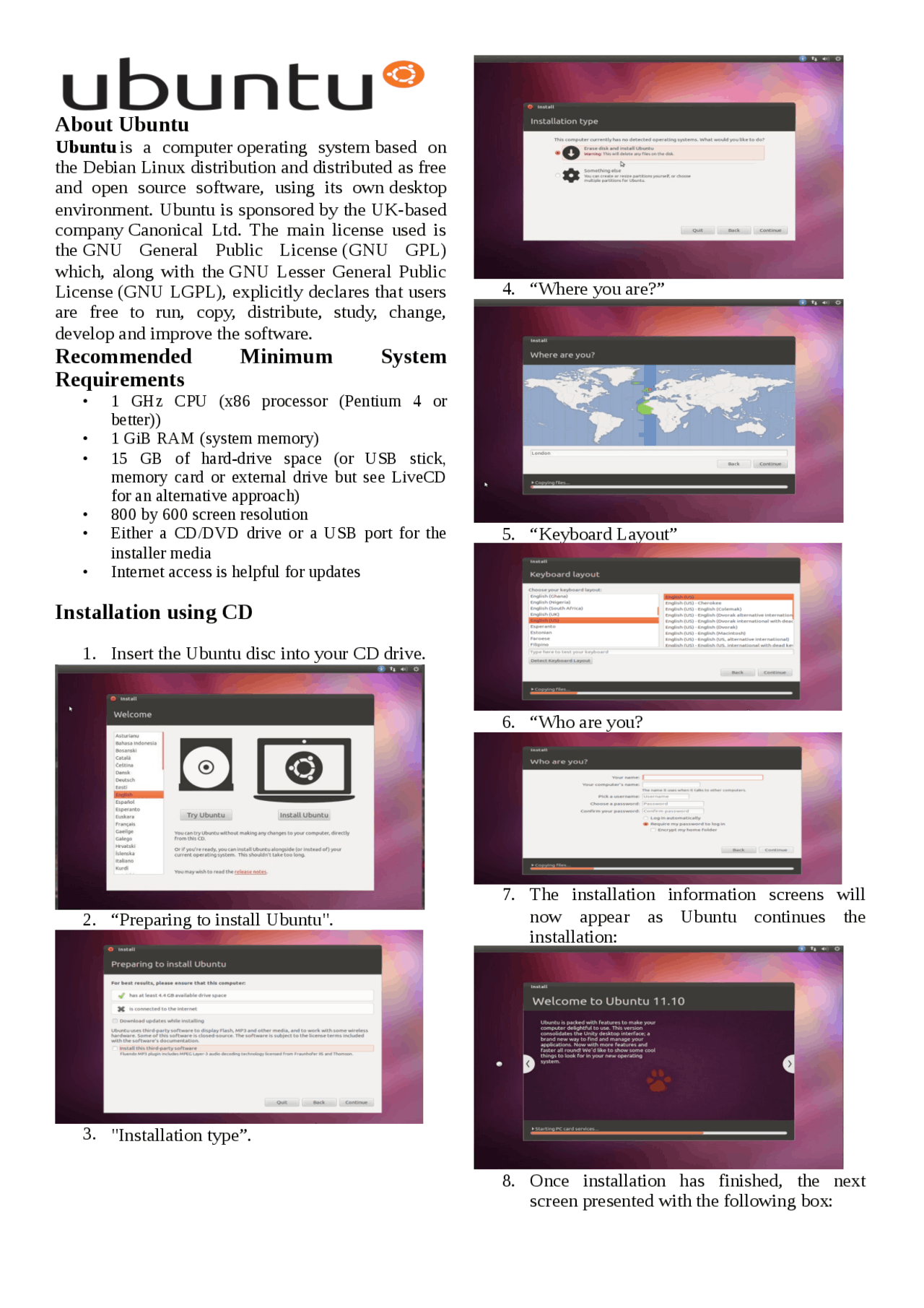 Ubuntu Introduction - Docsity