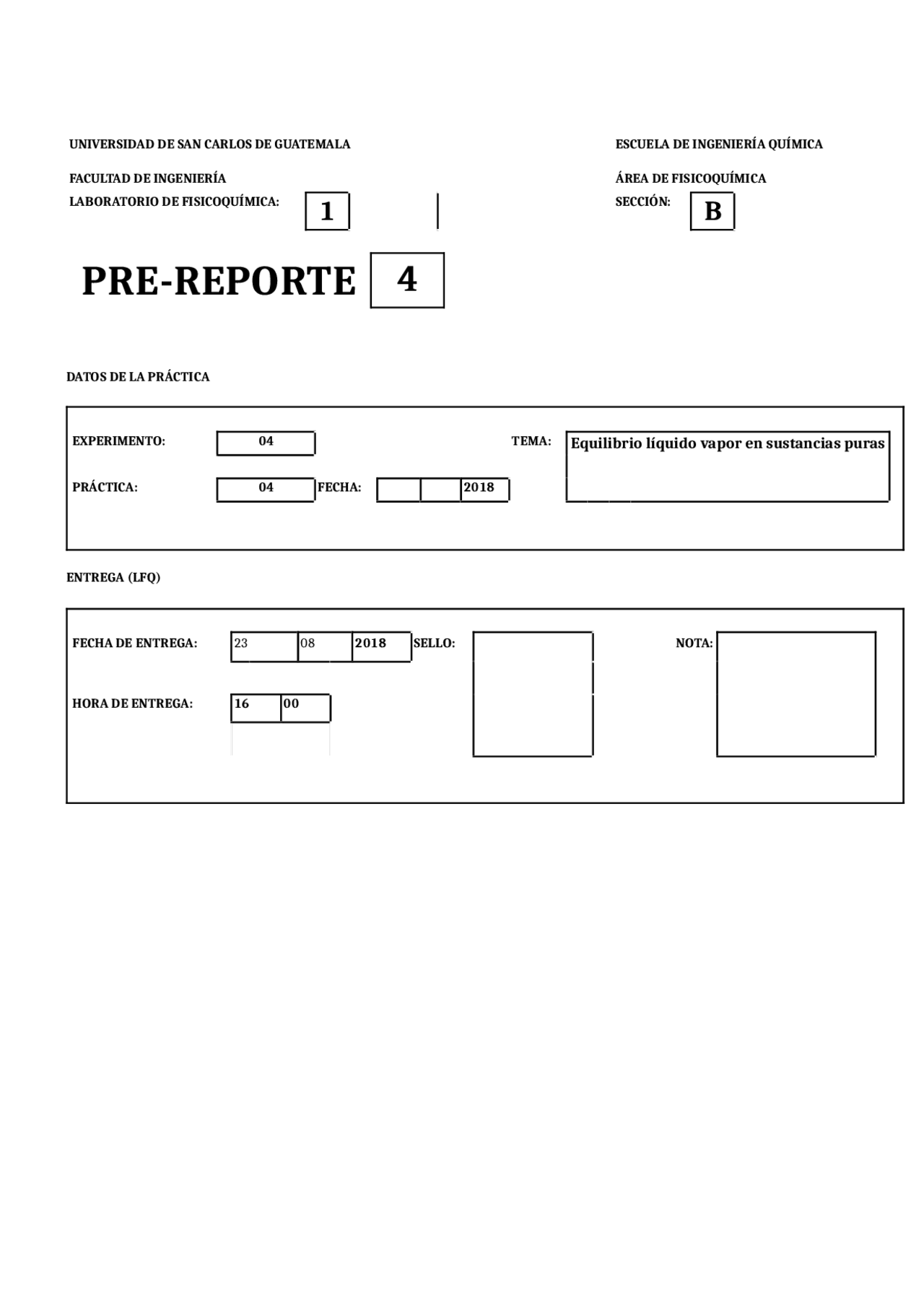 Pre-report physical chemestry - Docsity