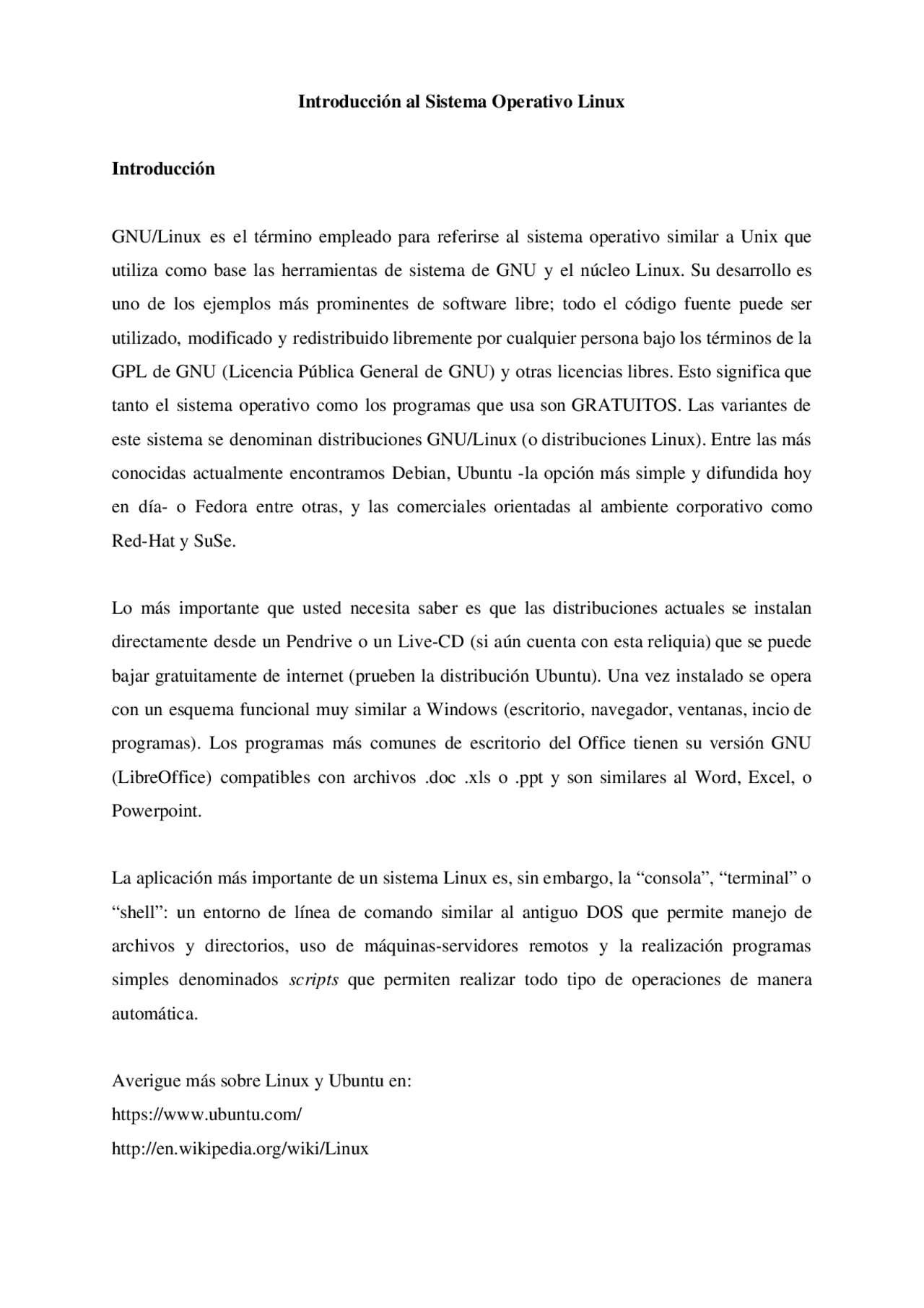 Introducción a Linux - Docsity