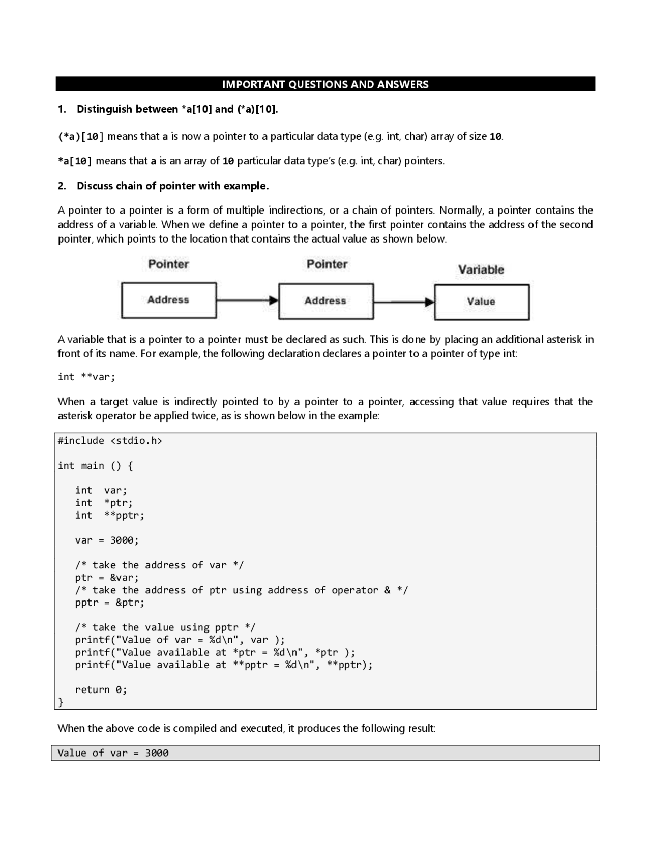 C Programming Notes for computer science students - Docsity