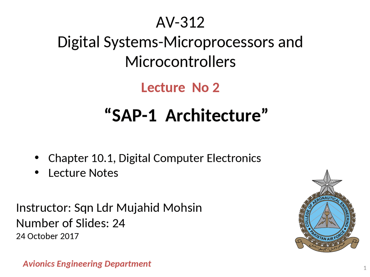 SAP-1 Architecture.Simple As Possible Computer SAP-1 | Lecture notes ...