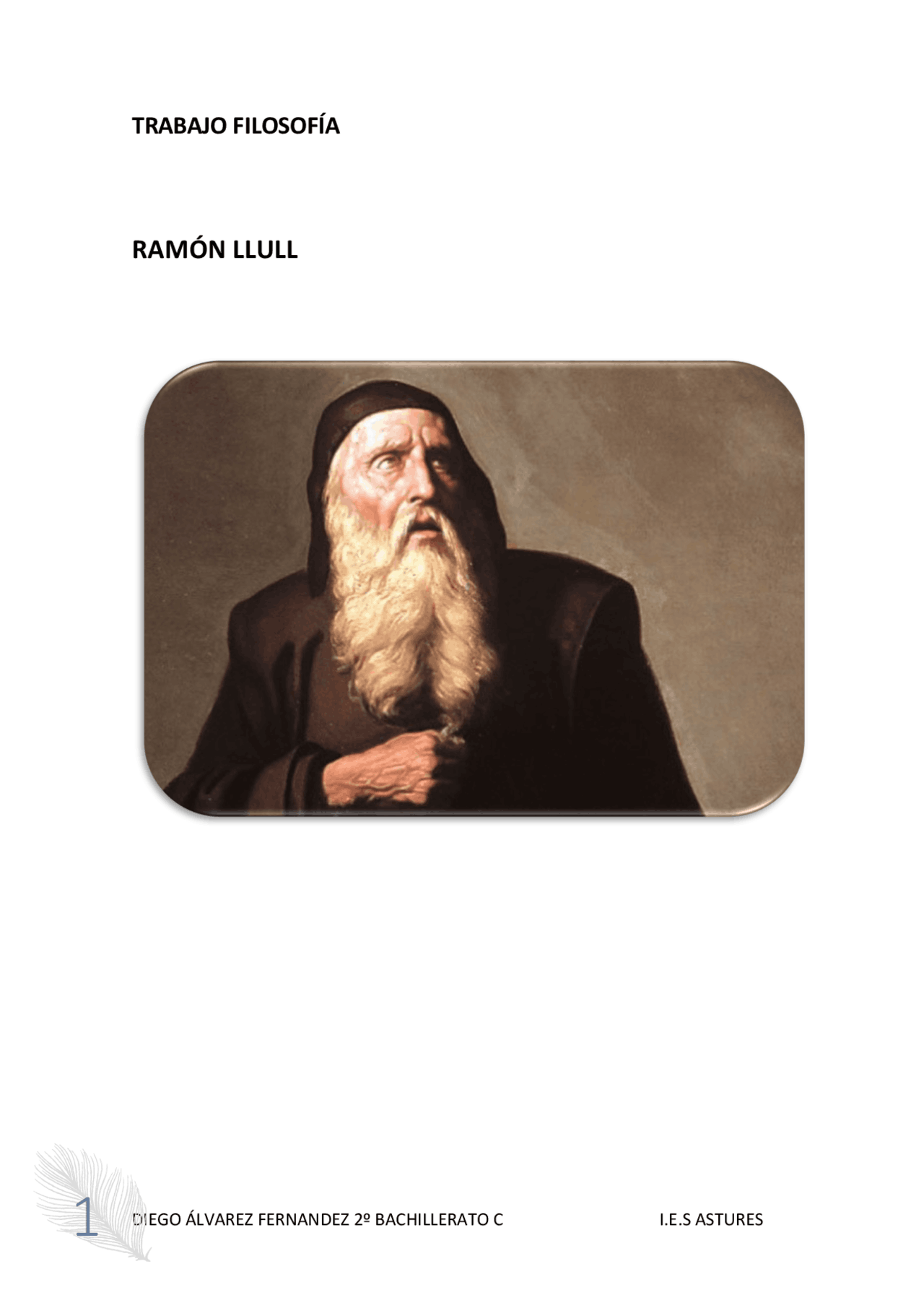 Trabajo Filosofia Ramon Llull Docsity