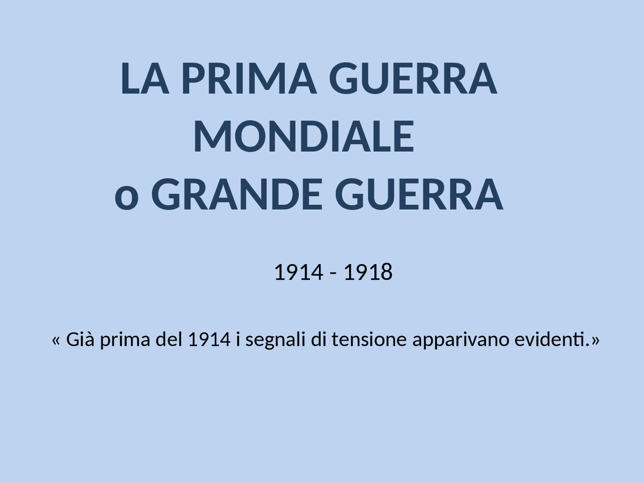 Mappa concettuale sulla prima guerra mondiale - Docsity