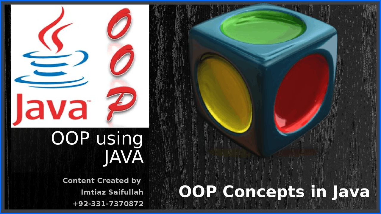 Advance OOP using Java - Docsity