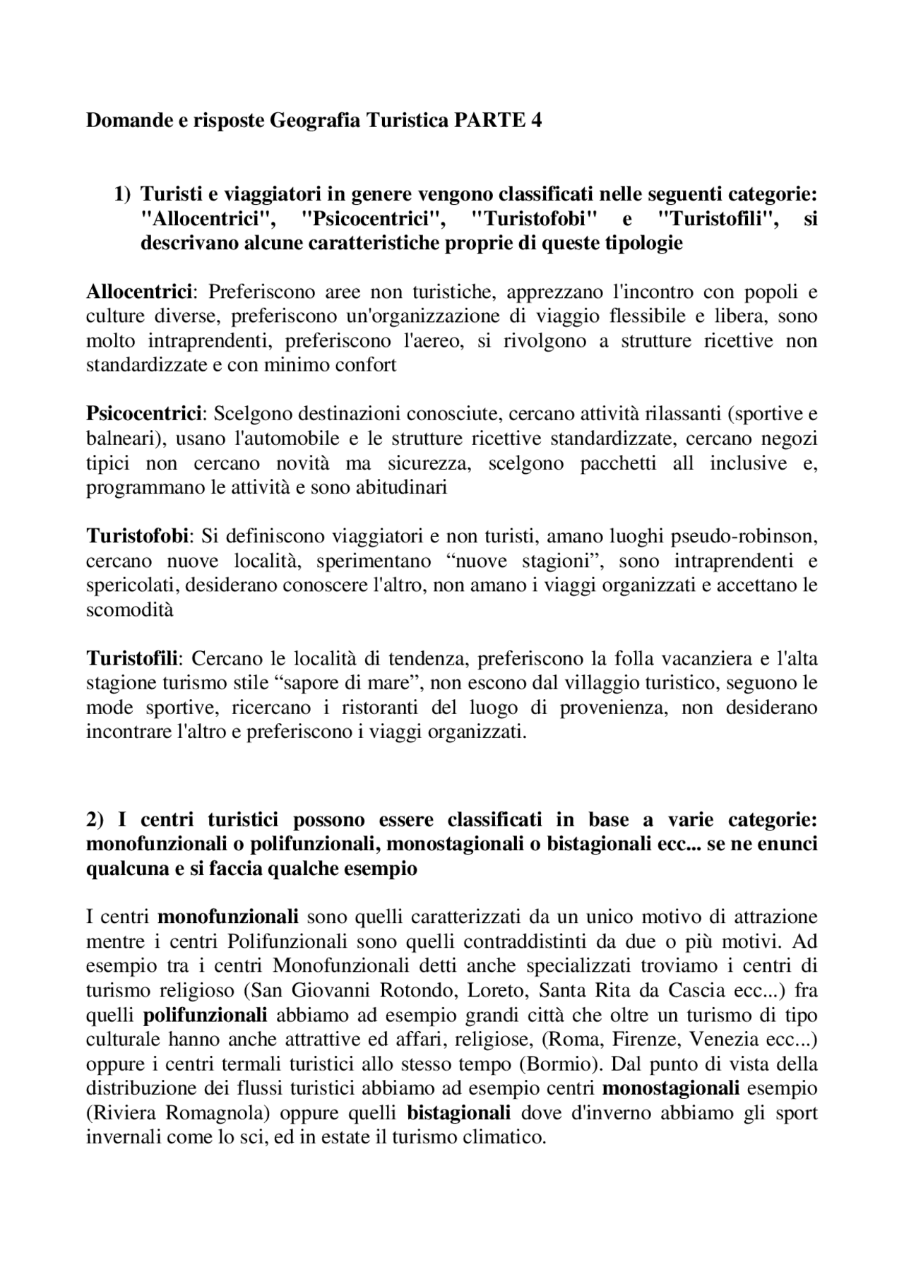 Domande e Risposte parte 4 - Docsity