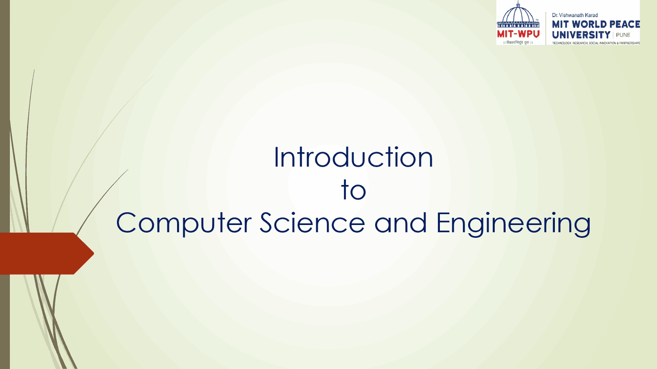 Introduction to Computer Science and Engineering - Docsity