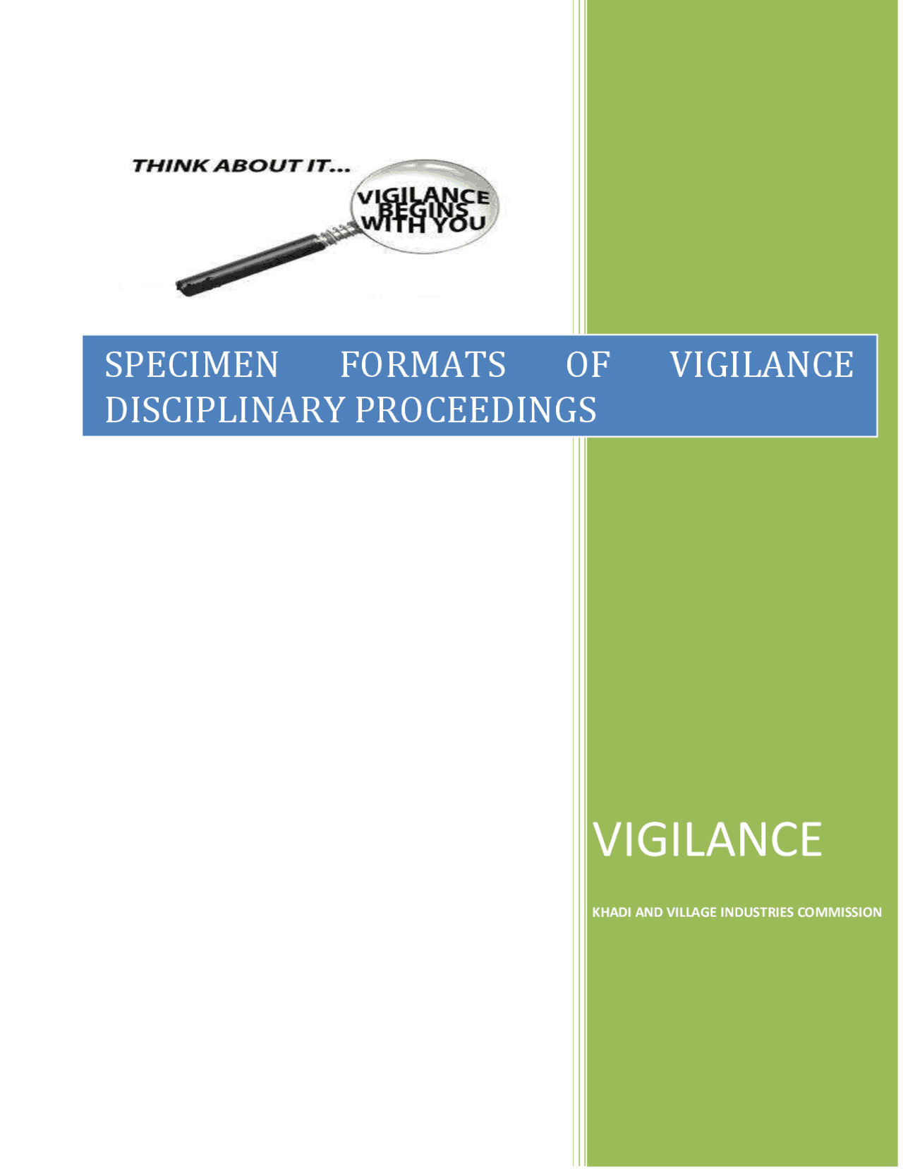 Vigilance Examples Vigilance related formats - Docsity