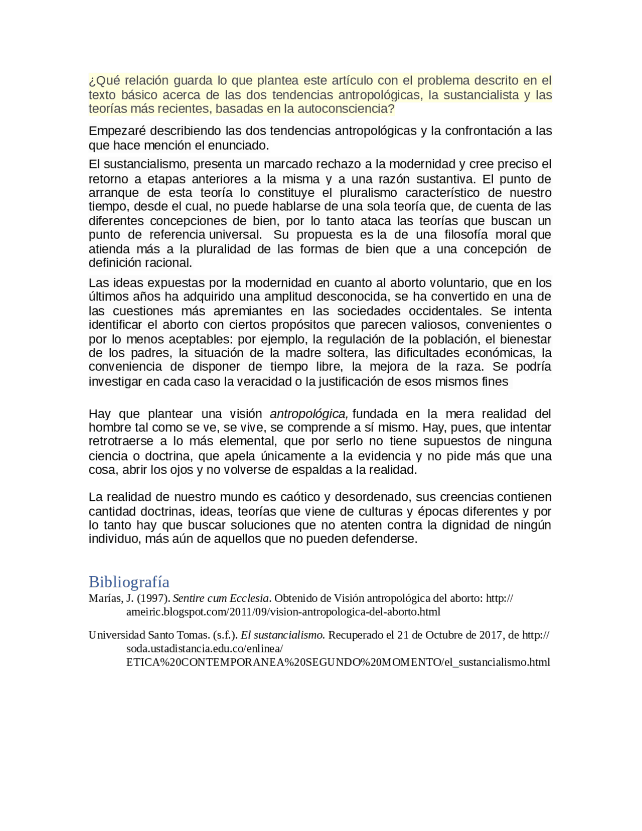 Tendencias Antropologicas Docsity