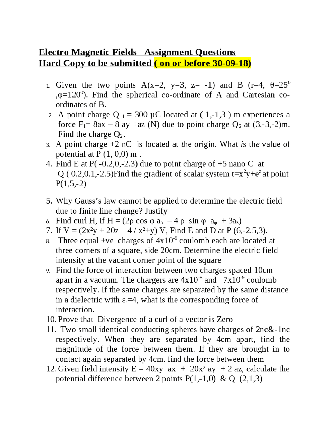 Assingnment on Exercises and