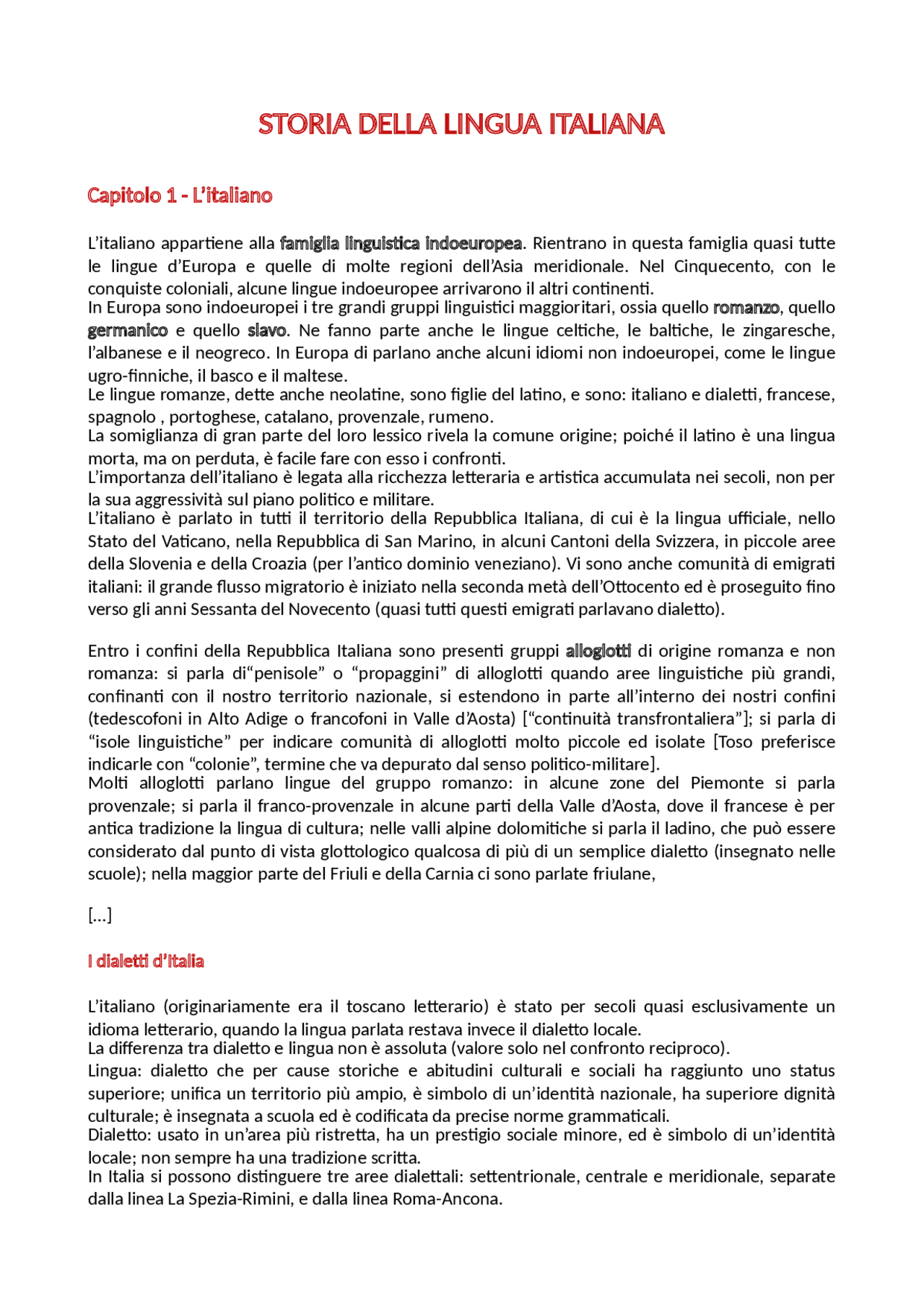 Breve storia della lingua italiana Marazzini Docsity Breve storia della lingua italiana Marazzini Docsity