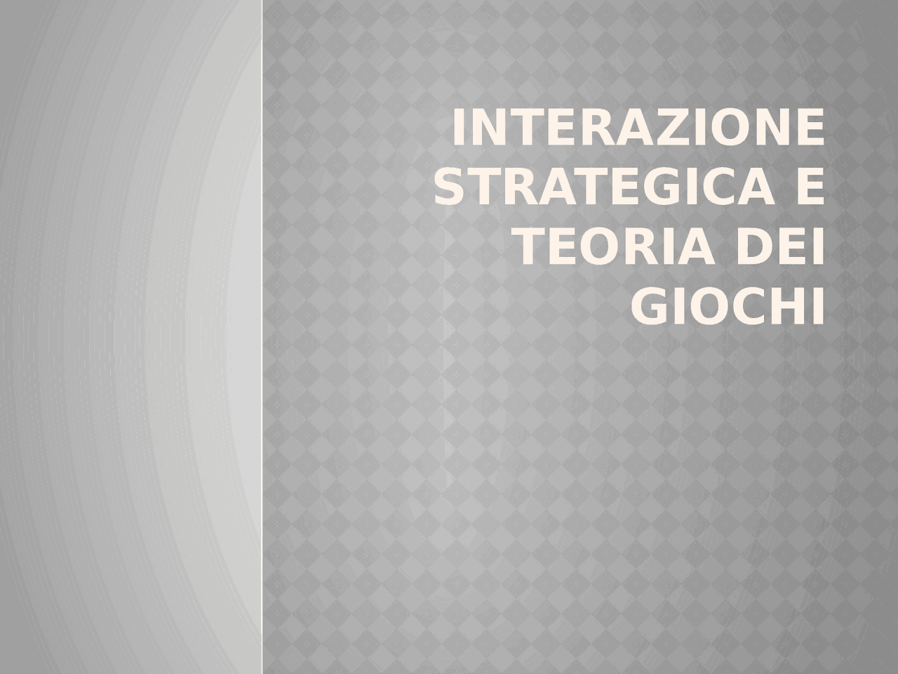 La teoria dei giochi Docsity