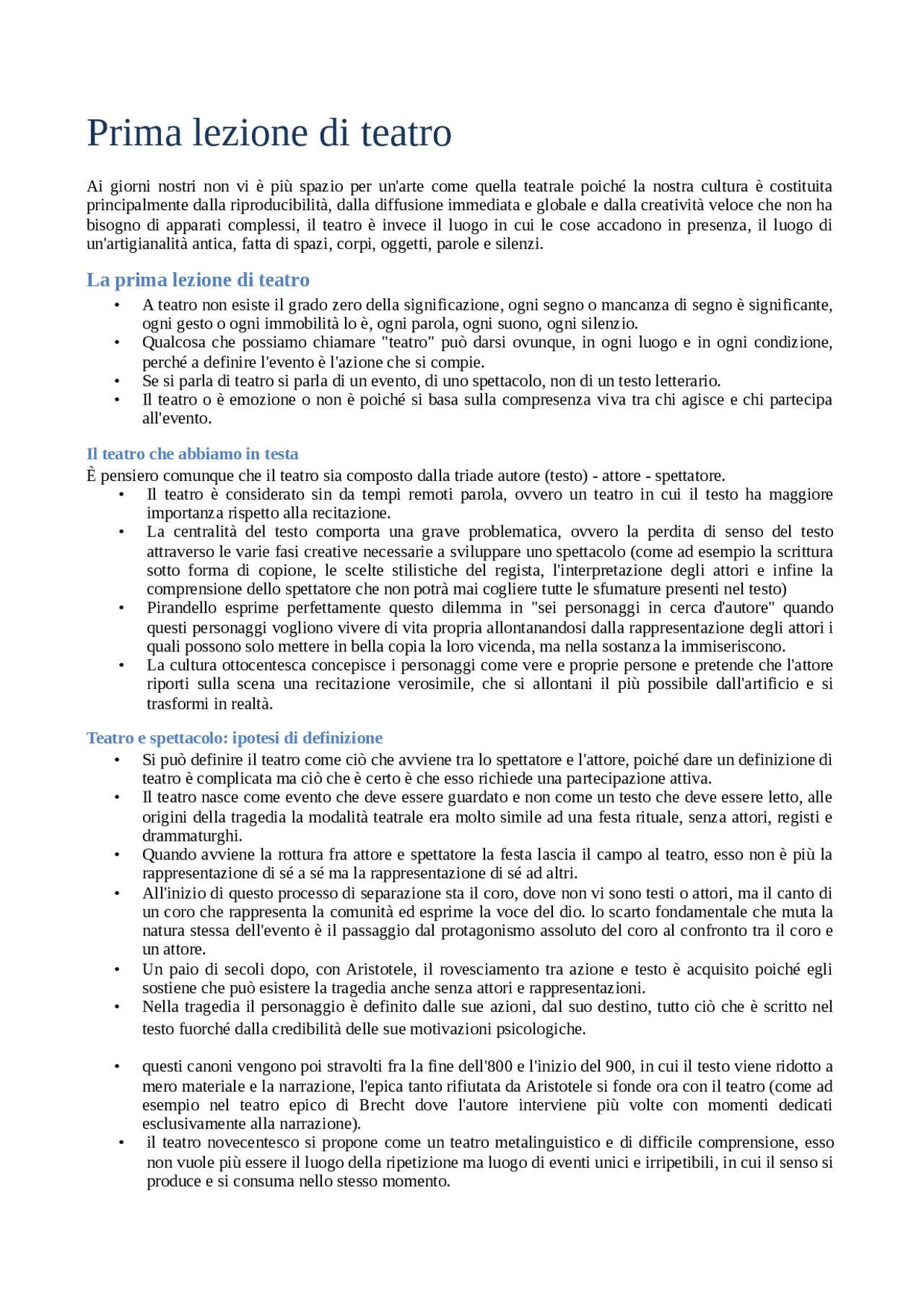 Il teatro e il suo doppio Docsity Il teatro e il suo doppio Docsity