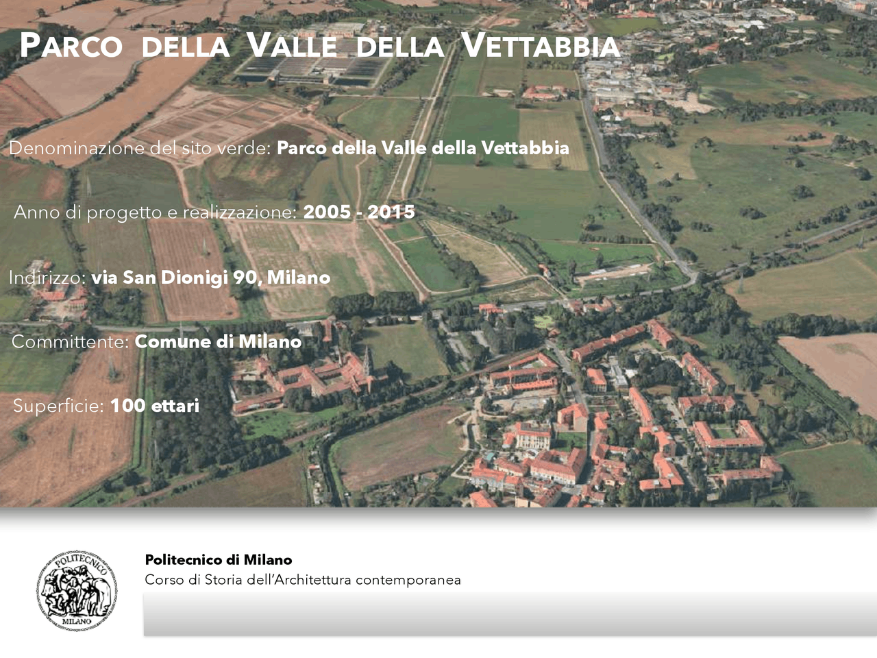 Parco Valle della Vettabbia Docsity