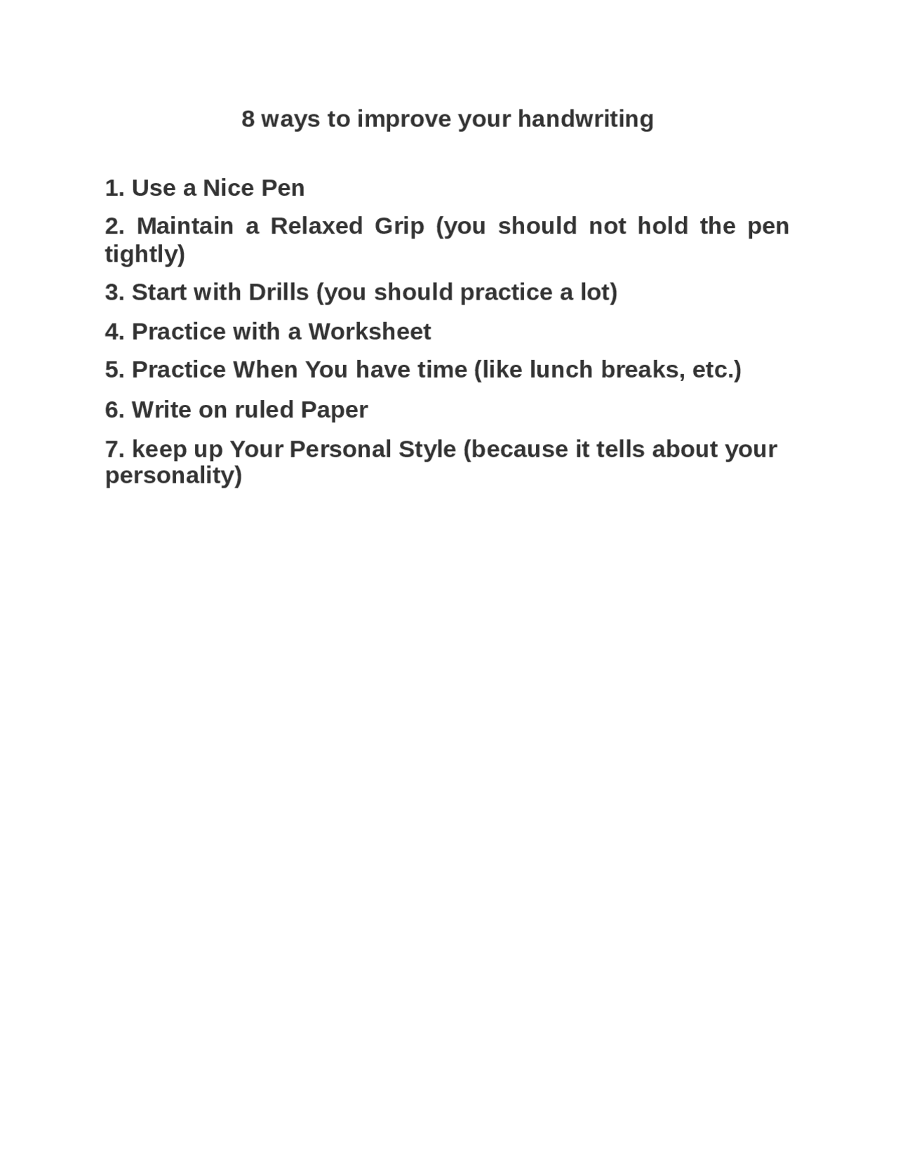 Improve your handwriting | Study Guides, Projects, Research English ...